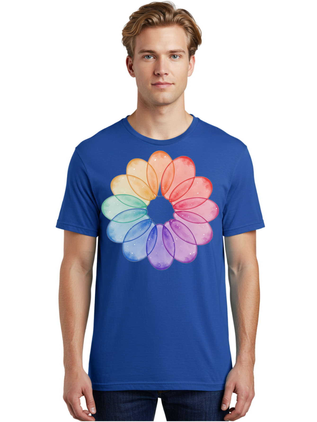 Rainbow-Flower-Petals Men'S Graphic Tee, 100% Cotton, Comfortable Casual Summer Wear, Machine Washable, Vintage Camera, Old Camera, Antique Camera, Black Camera, Classic Photography, Photography Equipment, Nostalgic Device, Film Camera, Baj728 19