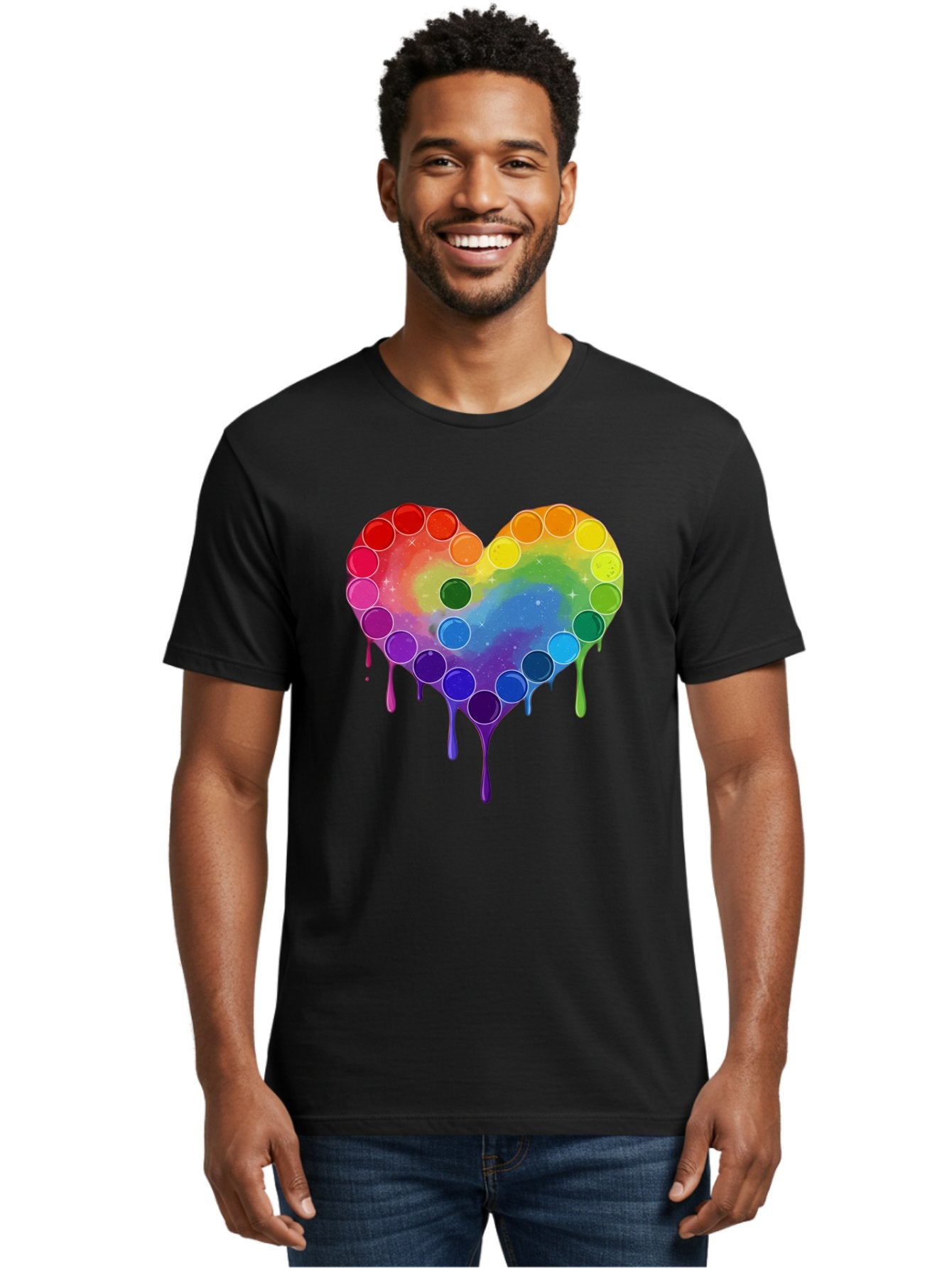 Rainbow-Heart-1 Men'S Graphic Tee, 100% Cotton, Comfortable Casual Summer Wear, Machine Washable, Vintage Camera, Old Camera, Antique Camera, Black Camera, Classic Photography, Photography Equipment, Nostalgic Device, Film Camera, Camera Art Baj729 20