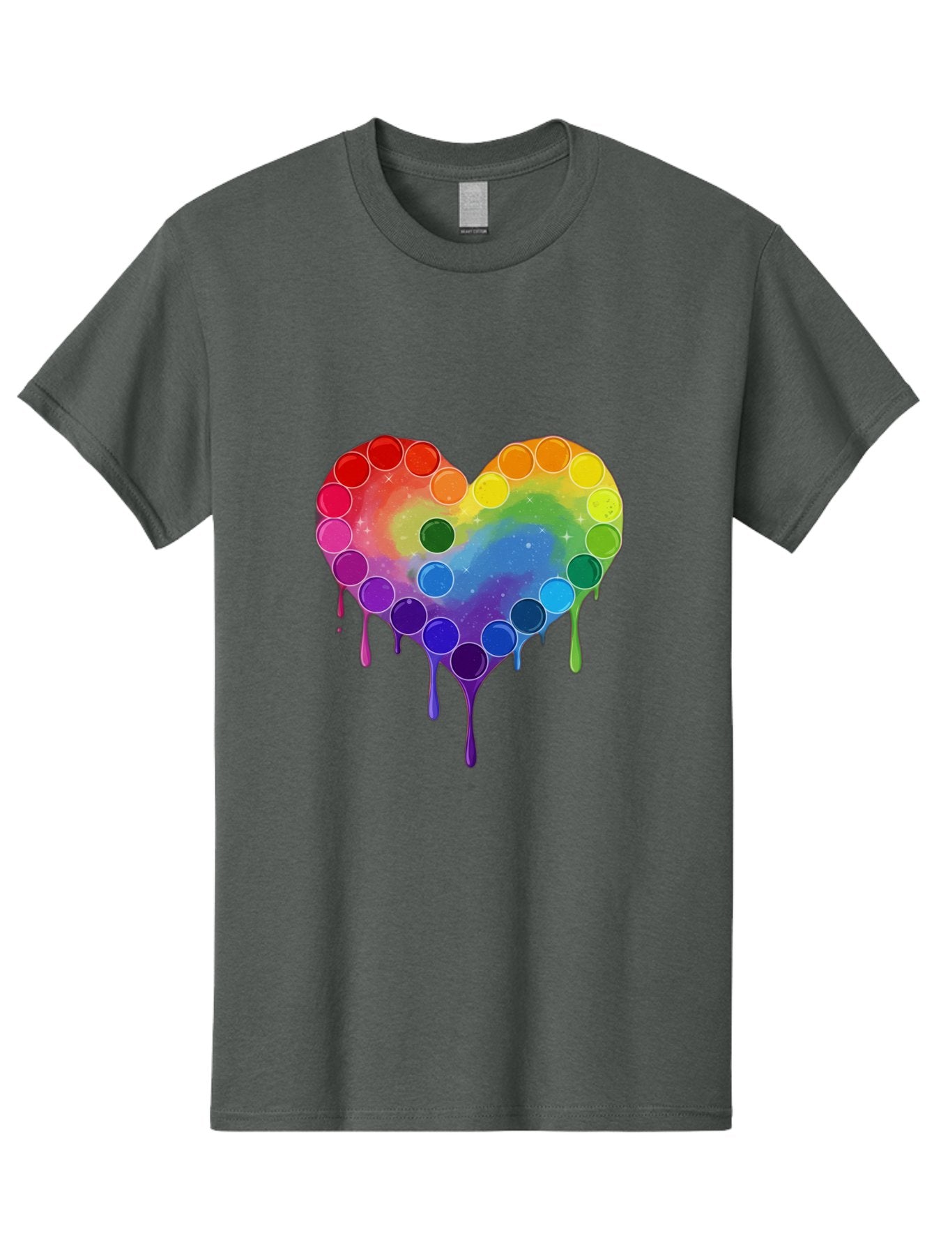 Rainbow-Heart-1 Men'S Graphic Tee, 100% Cotton, Comfortable Casual Summer Wear, Machine Washable, Vintage Camera, Old Camera, Antique Camera, Black Camera, Classic Photography, Photography Equipment, Nostalgic Device, Film Camera, Camera Art Baj729 3