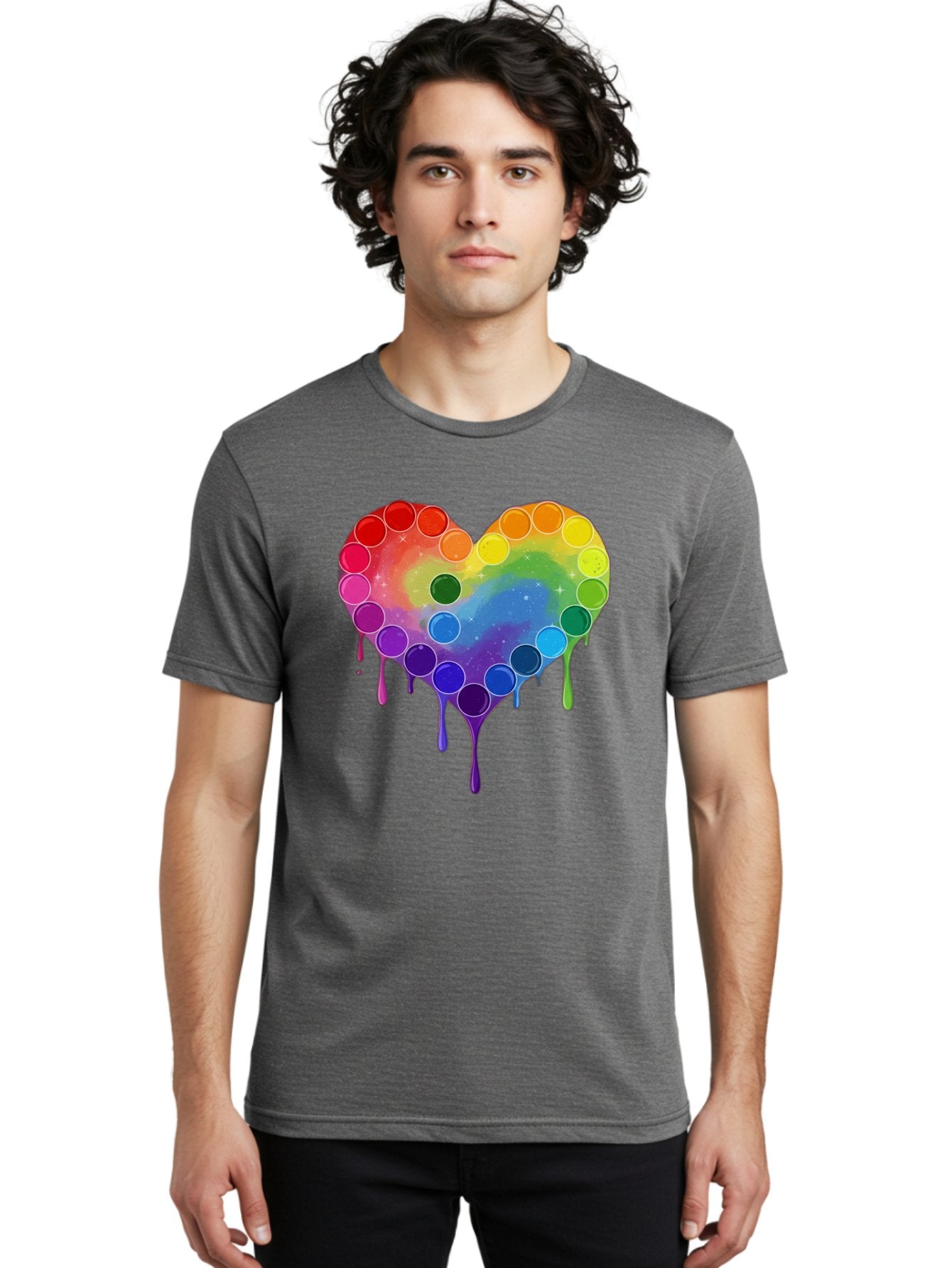 Rainbow-Heart-1 Men'S Graphic Tee, 100% Cotton, Comfortable Casual Summer Wear, Machine Washable, Vintage Camera, Old Camera, Antique Camera, Black Camera, Classic Photography, Photography Equipment, Nostalgic Device, Film Camera, Camera Art Baj729 29