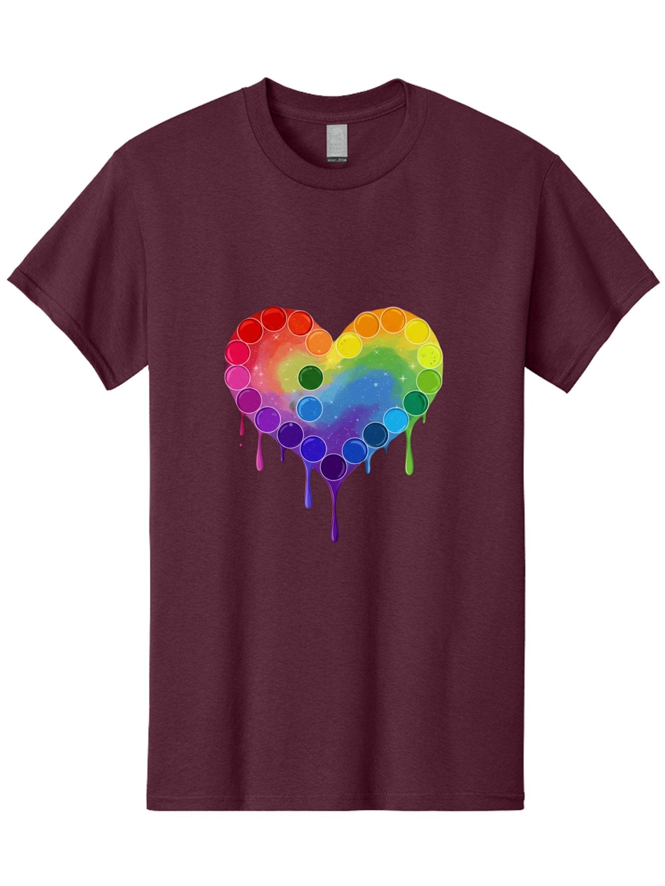 Rainbow-Heart-1 Men'S Graphic Tee, 100% Cotton, Comfortable Casual Summer Wear, Machine Washable, Vintage Camera, Old Camera, Antique Camera, Black Camera, Classic Photography, Photography Equipment, Nostalgic Device, Film Camera, Camera Art Baj729 5