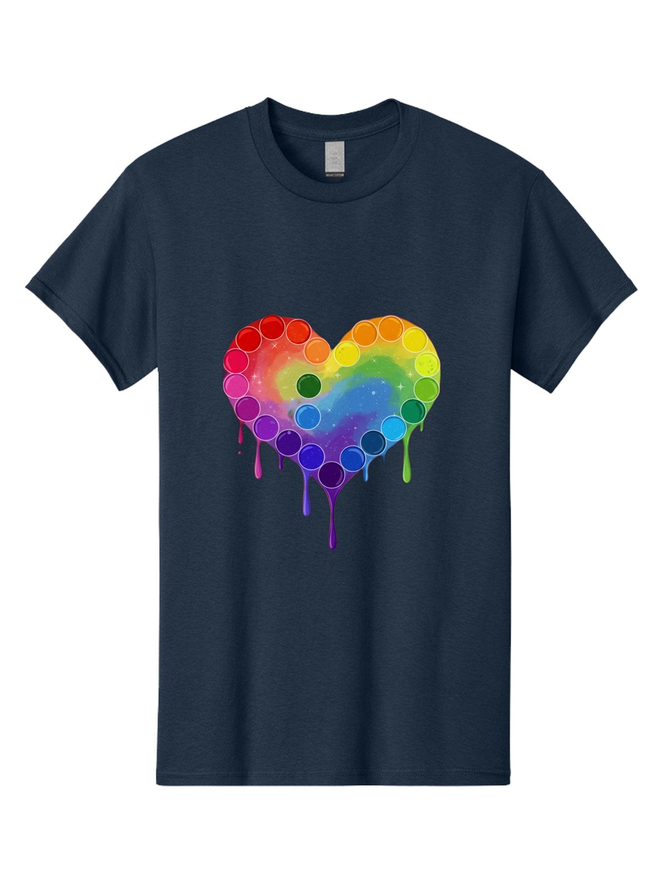 Rainbow-Heart-1 Men'S Graphic Tee, 100% Cotton, Comfortable Casual Summer Wear, Machine Washable, Vintage Camera, Old Camera, Antique Camera, Black Camera, Classic Photography, Photography Equipment, Nostalgic Device, Film Camera, Camera Art Baj729