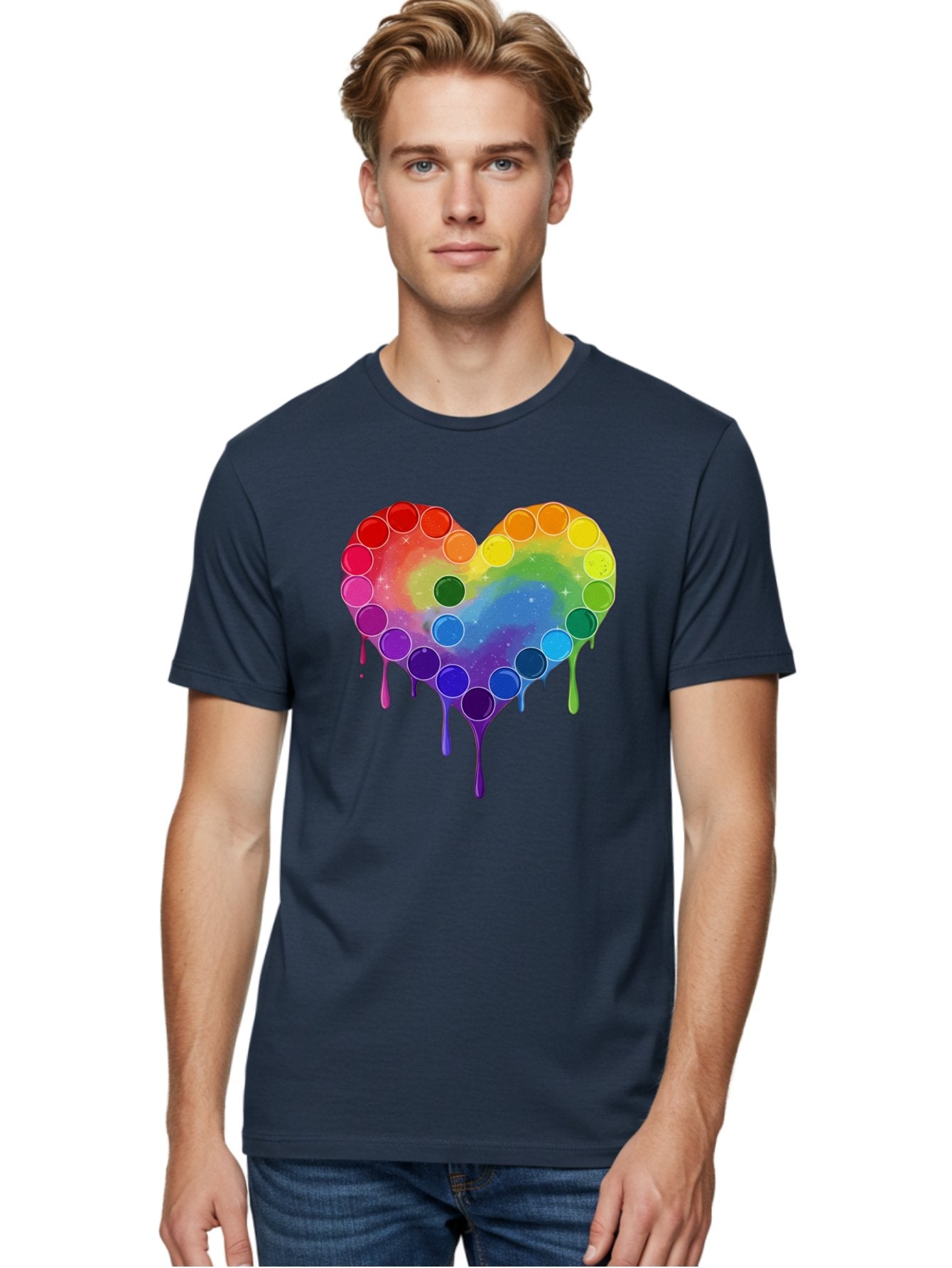 Rainbow-Heart-1 Men'S Graphic Tee, 100% Cotton, Comfortable Casual Summer Wear, Machine Washable, Vintage Camera, Old Camera, Antique Camera, Black Camera, Classic Photography, Photography Equipment, Nostalgic Device, Film Camera, Camera Art Baj729 19