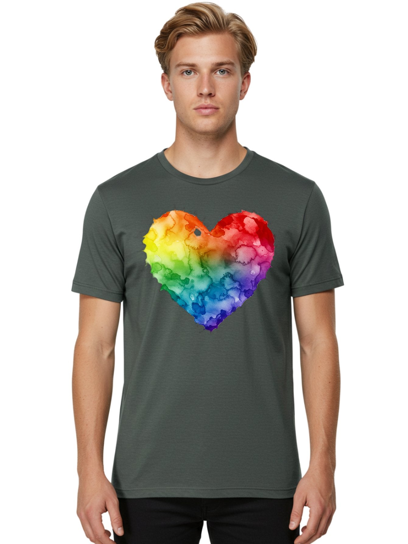 Rainbow-Heart-10 Men'S Graphic Tee, 100% Cotton, Comfortable Casual Summer Wear, Machine Washable, Vintage Camera, Old Camera, Antique Camera, Black Camera, Classic Photography, Photography Equipment, Nostalgic Device, Film Camera, Camera Art Baj730 20