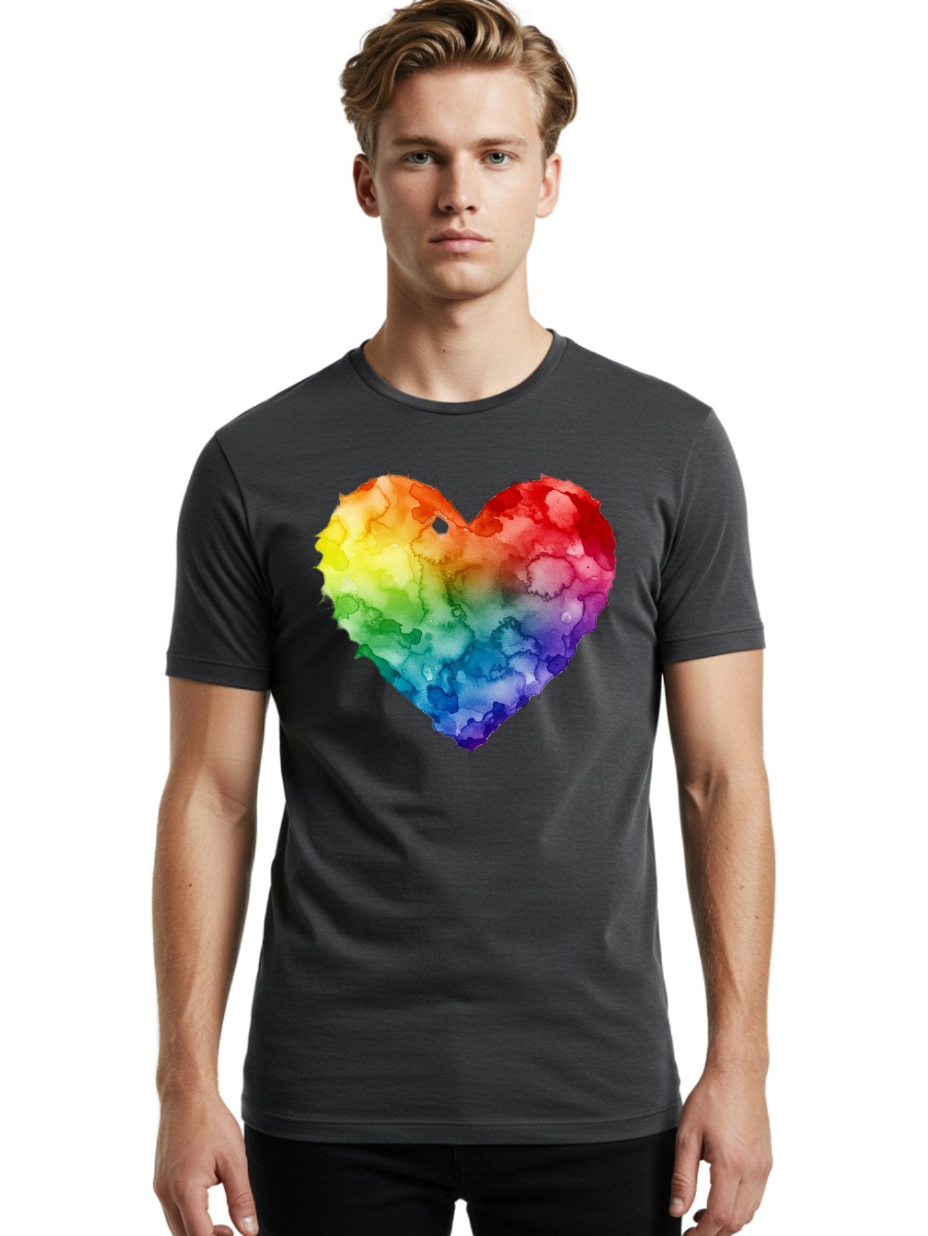 Rainbow-Heart-10 Men'S Graphic Tee, 100% Cotton, Comfortable Casual Summer Wear, Machine Washable, Vintage Camera, Old Camera, Antique Camera, Black Camera, Classic Photography, Photography Equipment, Nostalgic Device, Film Camera, Camera Art Baj730 27