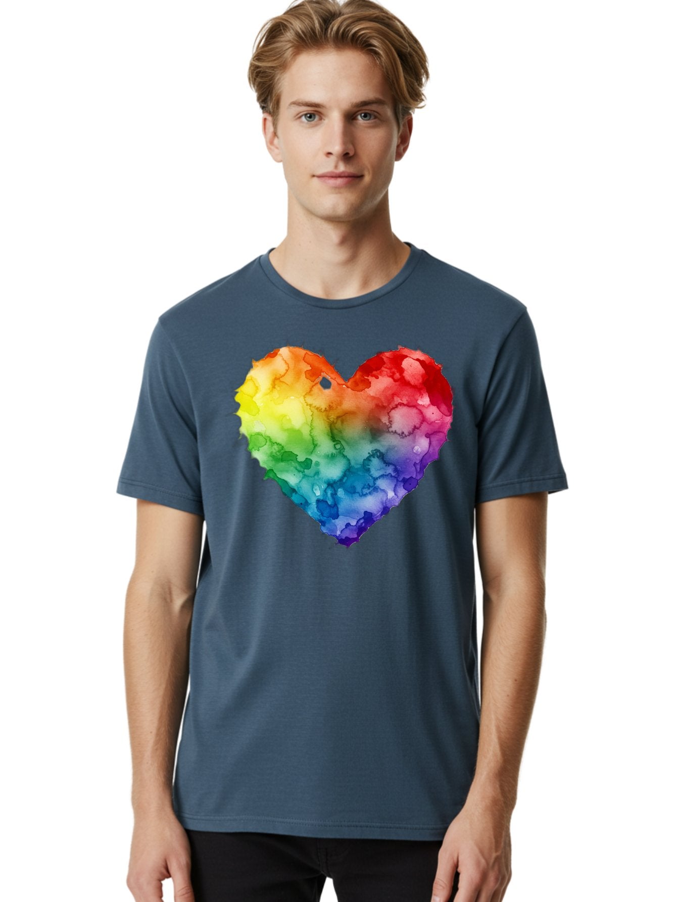 Rainbow-Heart-10 Men'S Graphic Tee, 100% Cotton, Comfortable Casual Summer Wear, Machine Washable, Vintage Camera, Old Camera, Antique Camera, Black Camera, Classic Photography, Photography Equipment, Nostalgic Device, Film Camera, Camera Art Baj730 18