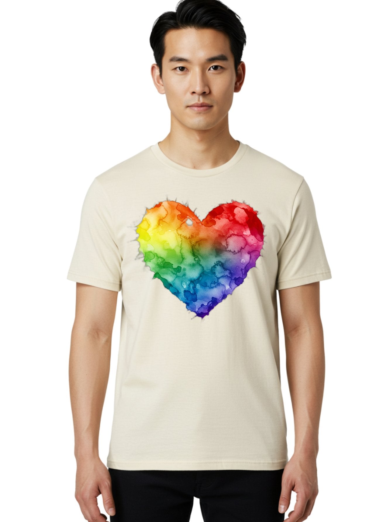 Rainbow-Heart-10 Men'S Graphic Tee, 100% Cotton, Comfortable Casual Summer Wear, Machine Washable, Vintage Camera, Old Camera, Antique Camera, Black Camera, Classic Photography, Photography Equipment, Nostalgic Device, Film Camera, Camera Art Baj730 30