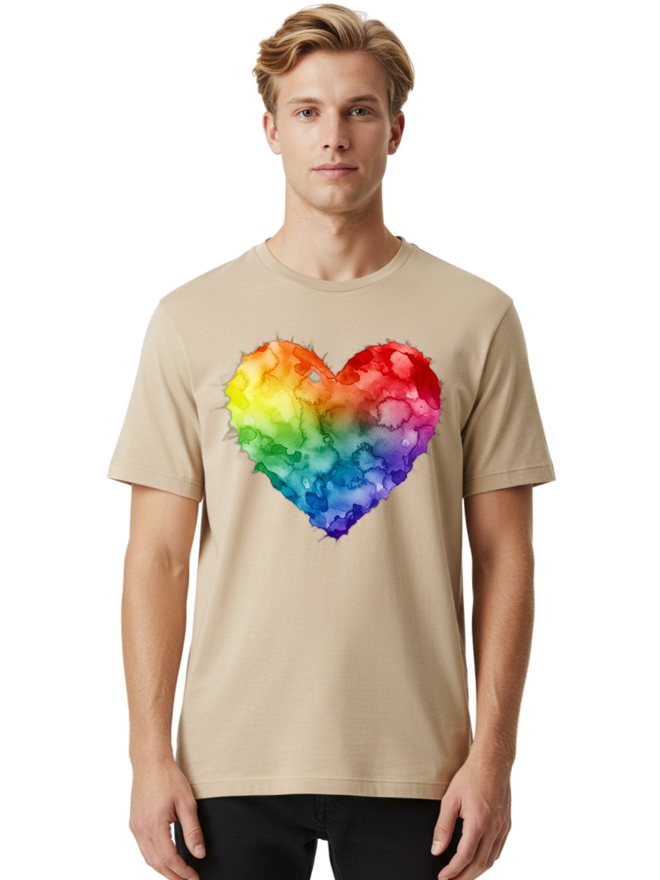 Rainbow-Heart-10 Men'S Graphic Tee, 100% Cotton, Comfortable Casual Summer Wear, Machine Washable, Vintage Camera, Old Camera, Antique Camera, Black Camera, Classic Photography, Photography Equipment, Nostalgic Device, Film Camera, Camera Art Baj730 29