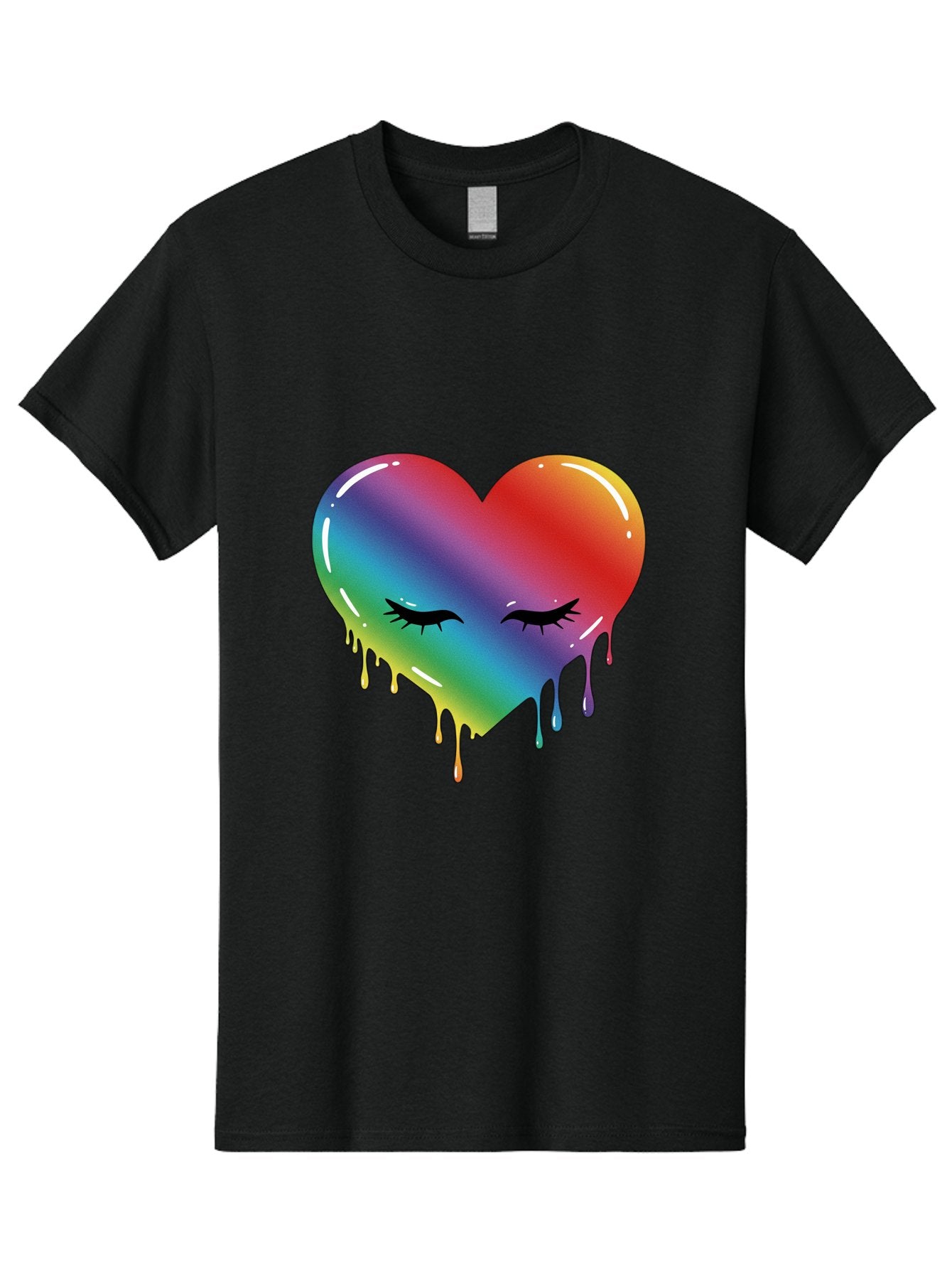 Rainbow-Heart-11 Men'S Graphic Tee, 100% Cotton, Comfortable Casual Summer Wear, Machine Washable, Vintage Camera, Old Camera, Antique Camera, Black Camera, Classic Photography, Photography Equipment, Nostalgic Device, Film Camera, Camera Art Baj731 3