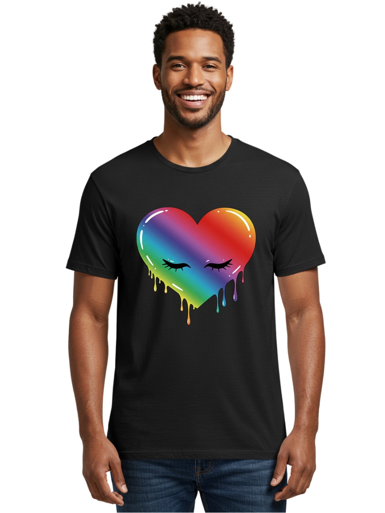 Rainbow-Heart-11 Men'S Graphic Tee, 100% Cotton, Comfortable Casual Summer Wear, Machine Washable, Vintage Camera, Old Camera, Antique Camera, Black Camera, Classic Photography, Photography Equipment, Nostalgic Device, Film Camera, Camera Art Baj731 22
