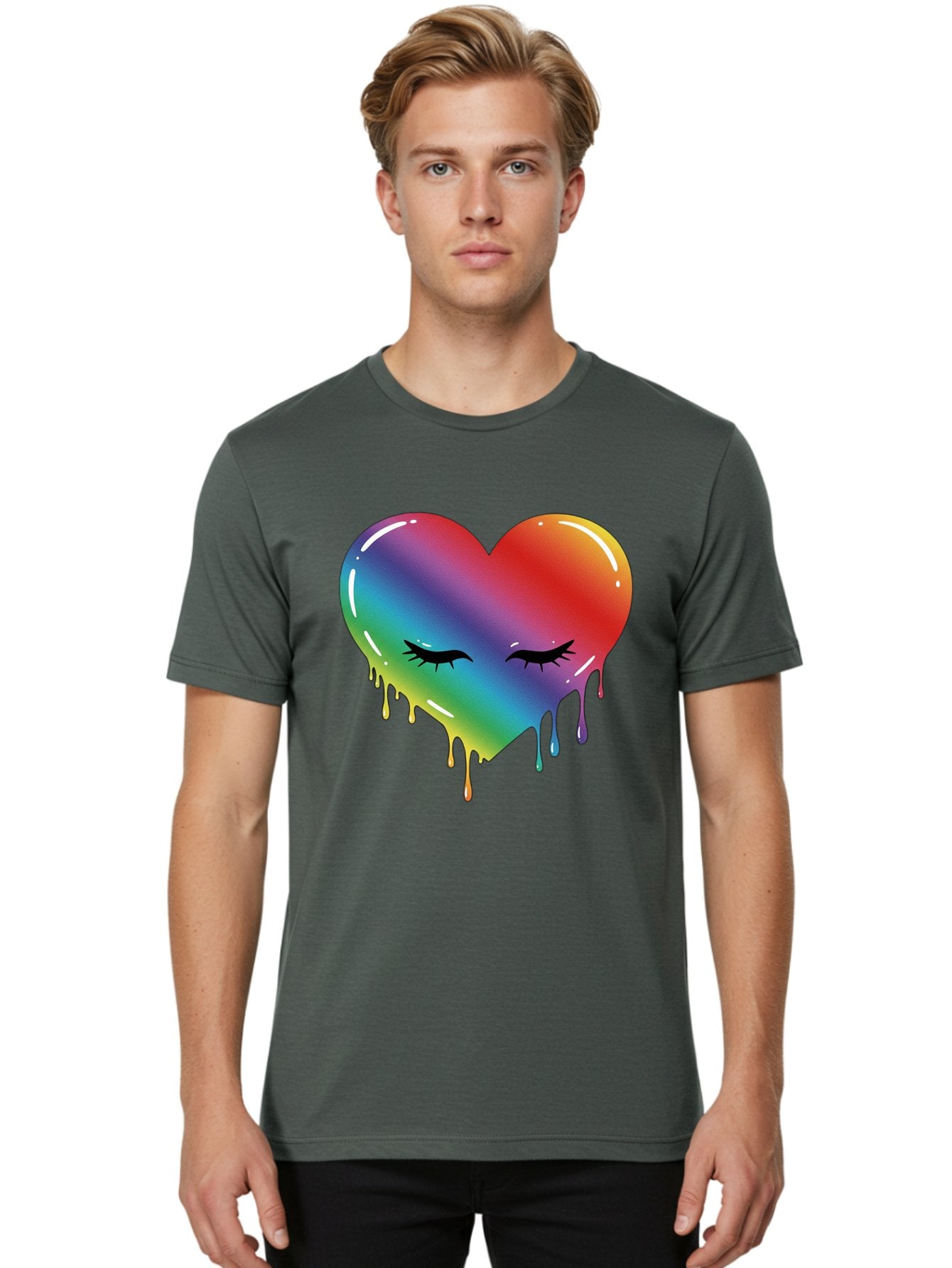 Rainbow-Heart-11 Men'S Graphic Tee, 100% Cotton, Comfortable Casual Summer Wear, Machine Washable, Vintage Camera, Old Camera, Antique Camera, Black Camera, Classic Photography, Photography Equipment, Nostalgic Device, Film Camera, Camera Art Baj731 18