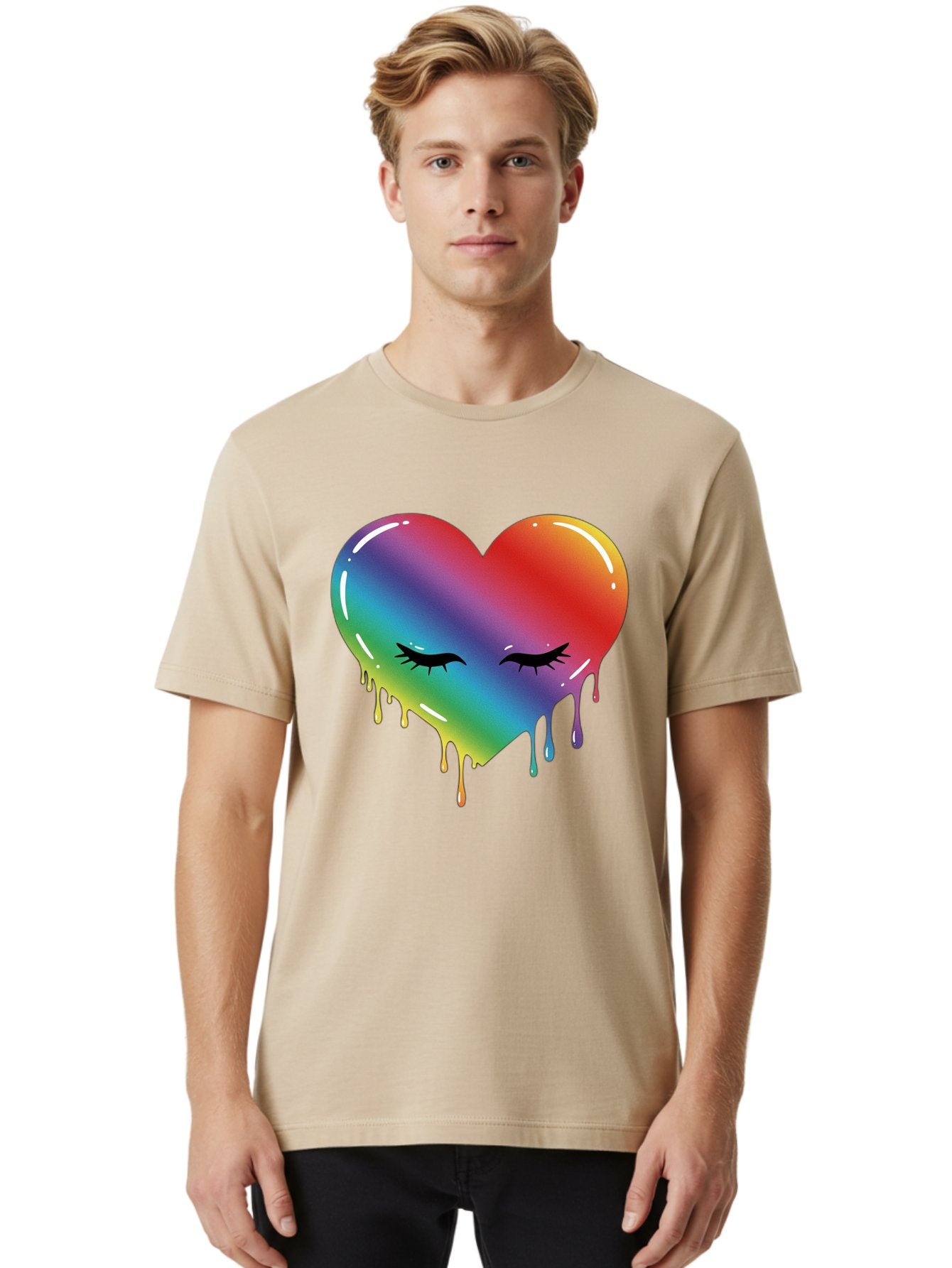 Rainbow-Heart-11 Men'S Graphic Tee, 100% Cotton, Comfortable Casual Summer Wear, Machine Washable, Vintage Camera, Old Camera, Antique Camera, Black Camera, Classic Photography, Photography Equipment, Nostalgic Device, Film Camera, Camera Art Baj731 27