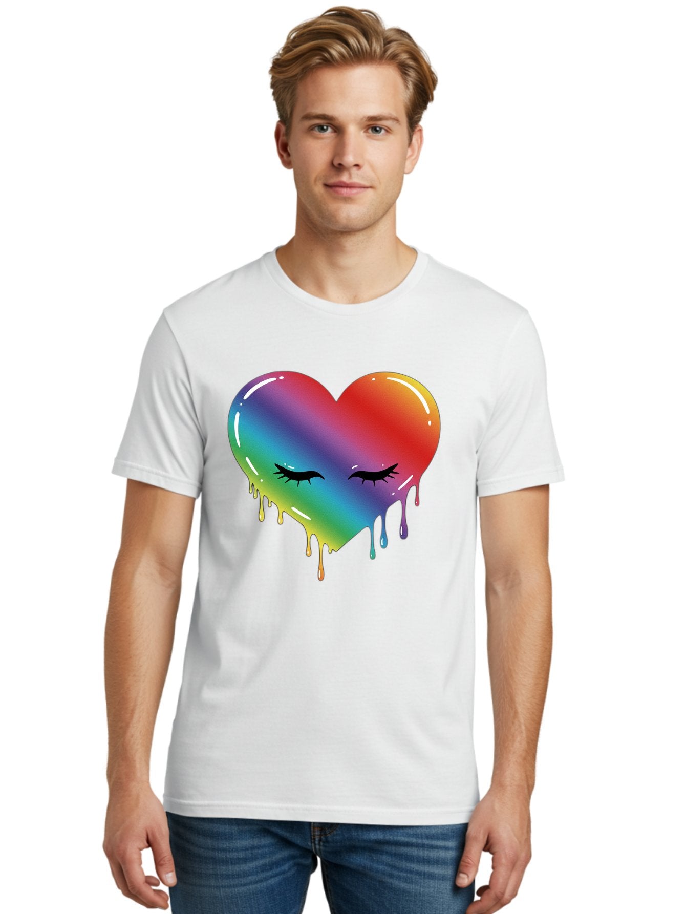 Rainbow-Heart-11 Men'S Graphic Tee, 100% Cotton, Comfortable Casual Summer Wear, Machine Washable, Vintage Camera, Old Camera, Antique Camera, Black Camera, Classic Photography, Photography Equipment, Nostalgic Device, Film Camera, Camera Art Baj731 26