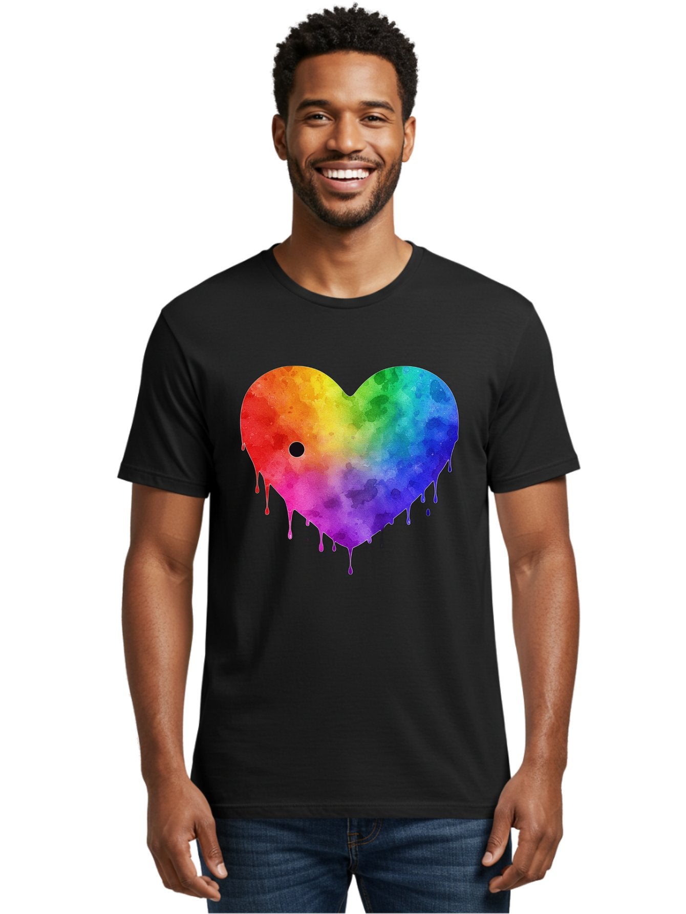 Rainbow-Heart-2 Men'S Graphic Tee, 100% Cotton, Comfortable Casual Summer Wear, Machine Washable, Vintage Camera, Old Camera, Antique Camera, Black Camera, Classic Photography, Photography Equipment, Nostalgic Device, Film Camera, Camera Art Baj732 27