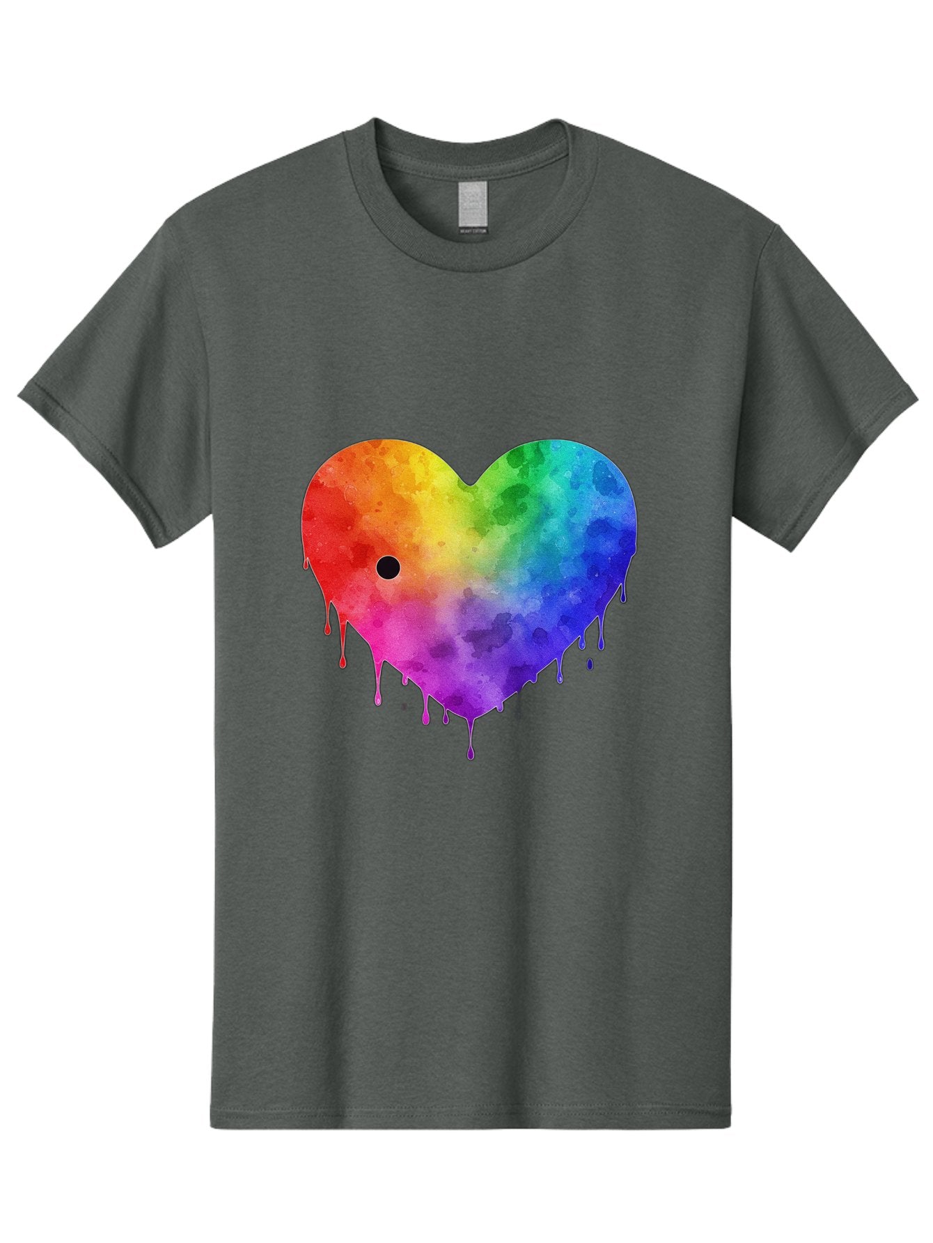 Rainbow-Heart-2 Men'S Graphic Tee, 100% Cotton, Comfortable Casual Summer Wear, Machine Washable, Vintage Camera, Old Camera, Antique Camera, Black Camera, Classic Photography, Photography Equipment, Nostalgic Device, Film Camera, Camera Art Baj732 7
