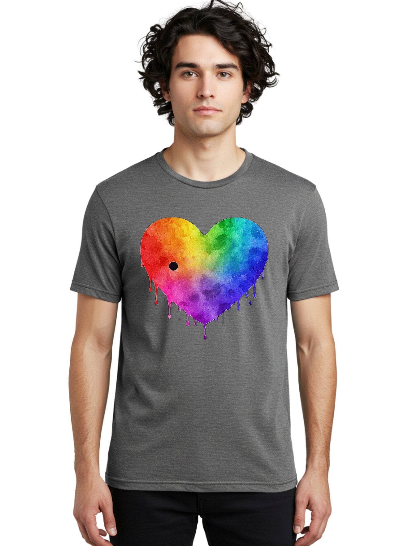 Rainbow-Heart-2 Men'S Graphic Tee, 100% Cotton, Comfortable Casual Summer Wear, Machine Washable, Vintage Camera, Old Camera, Antique Camera, Black Camera, Classic Photography, Photography Equipment, Nostalgic Device, Film Camera, Camera Art Baj732 26