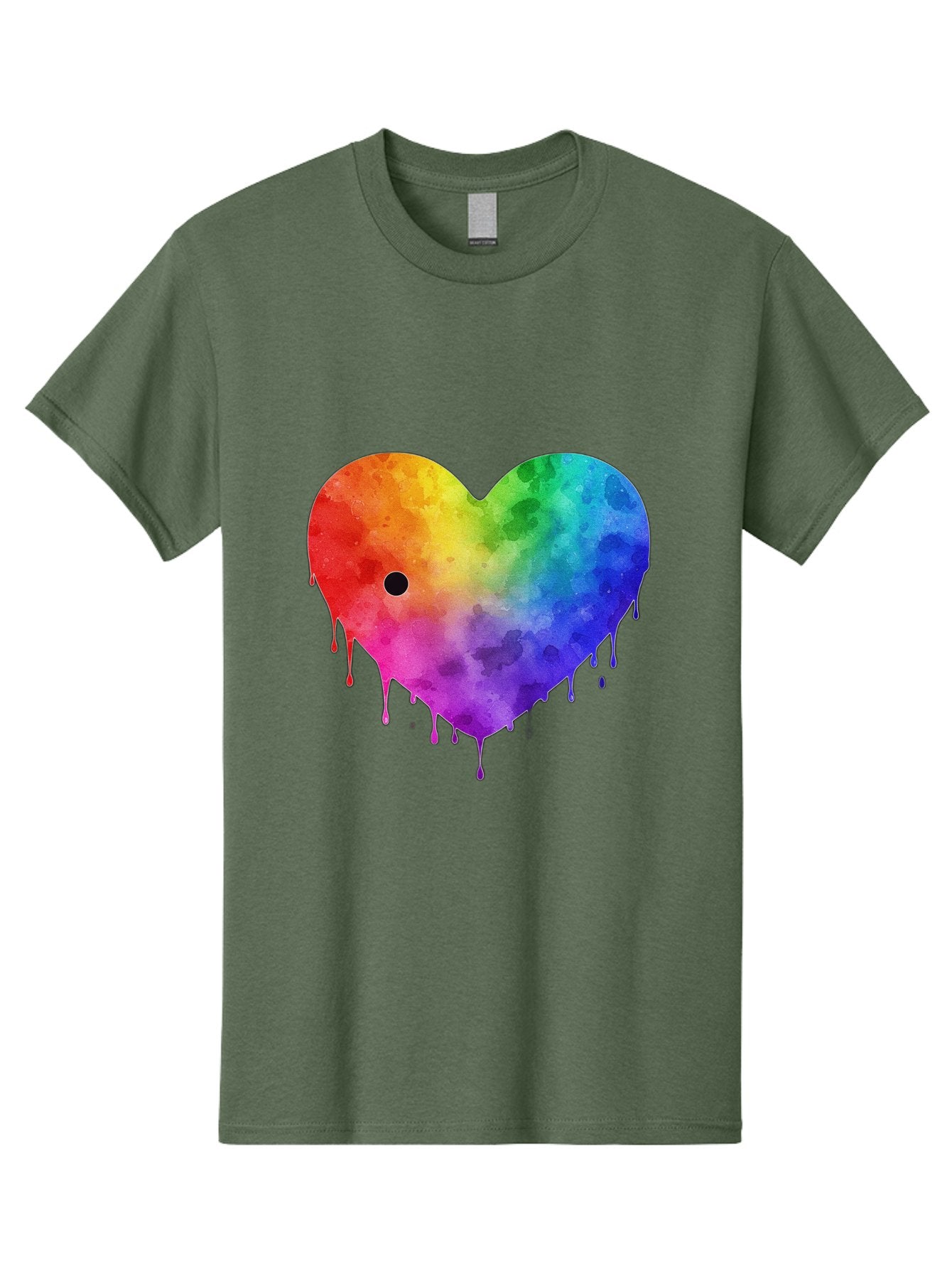 Rainbow-Heart-2 Men'S Graphic Tee, 100% Cotton, Comfortable Casual Summer Wear, Machine Washable, Vintage Camera, Old Camera, Antique Camera, Black Camera, Classic Photography, Photography Equipment, Nostalgic Device, Film Camera, Camera Art Baj732 3