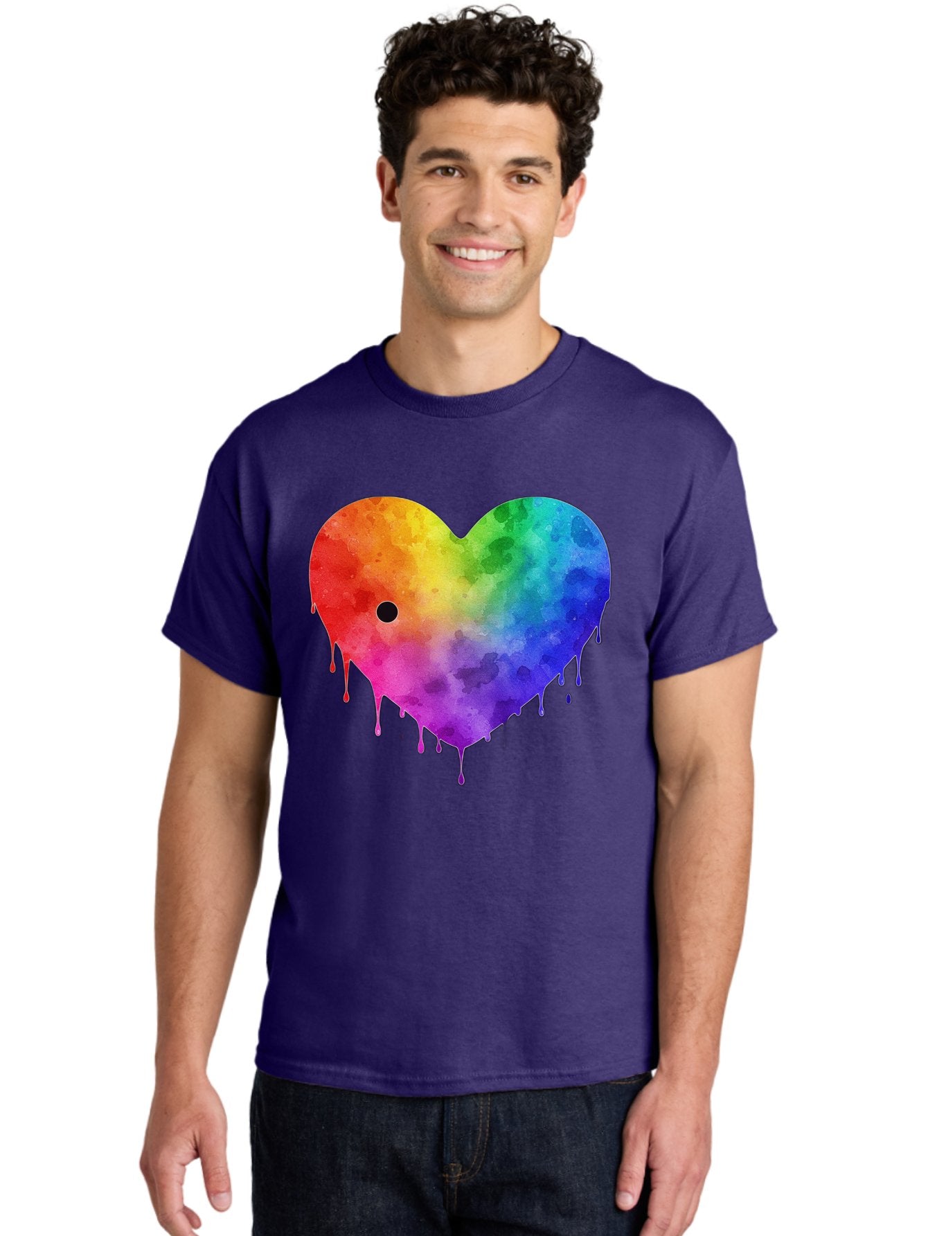 Rainbow-Heart-2 Men'S Graphic Tee, 100% Cotton, Comfortable Casual Summer Wear, Machine Washable, Vintage Camera, Old Camera, Antique Camera, Black Camera, Classic Photography, Photography Equipment, Nostalgic Device, Film Camera, Camera Art Baj732 25