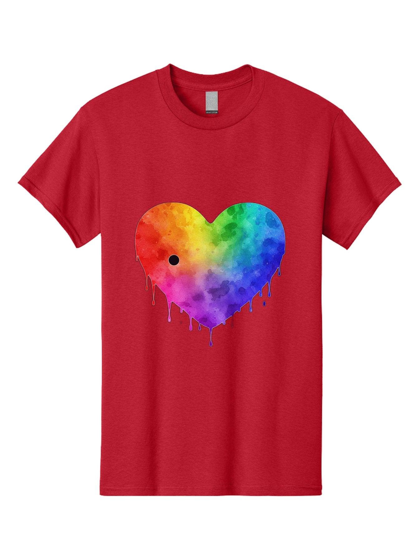 Rainbow-Heart-2 Men'S Graphic Tee, 100% Cotton, Comfortable Casual Summer Wear, Machine Washable, Vintage Camera, Old Camera, Antique Camera, Black Camera, Classic Photography, Photography Equipment, Nostalgic Device, Film Camera, Camera Art Baj732 4