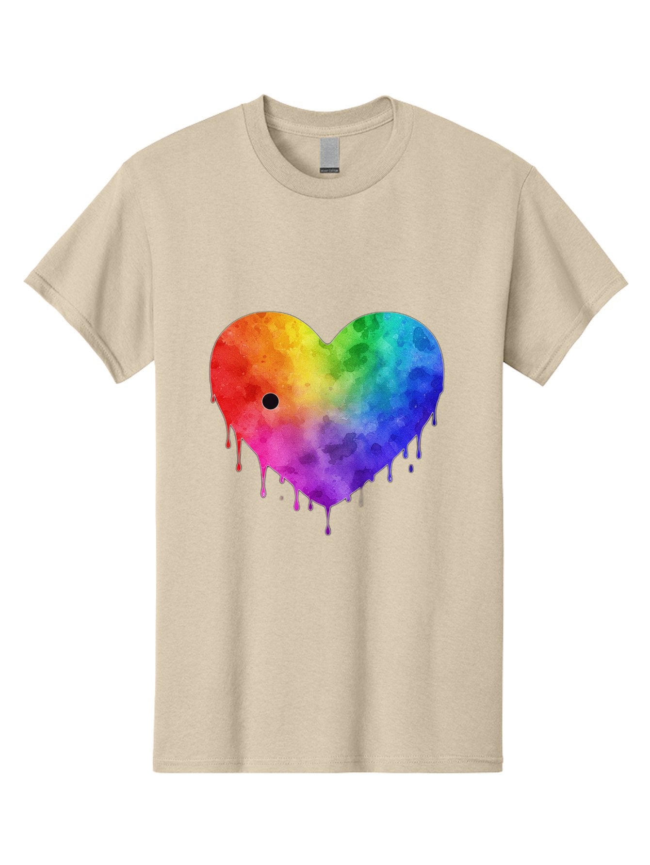 Rainbow-Heart-2 Men'S Graphic Tee, 100% Cotton, Comfortable Casual Summer Wear, Machine Washable, Vintage Camera, Old Camera, Antique Camera, Black Camera, Classic Photography, Photography Equipment, Nostalgic Device, Film Camera, Camera Art Baj732