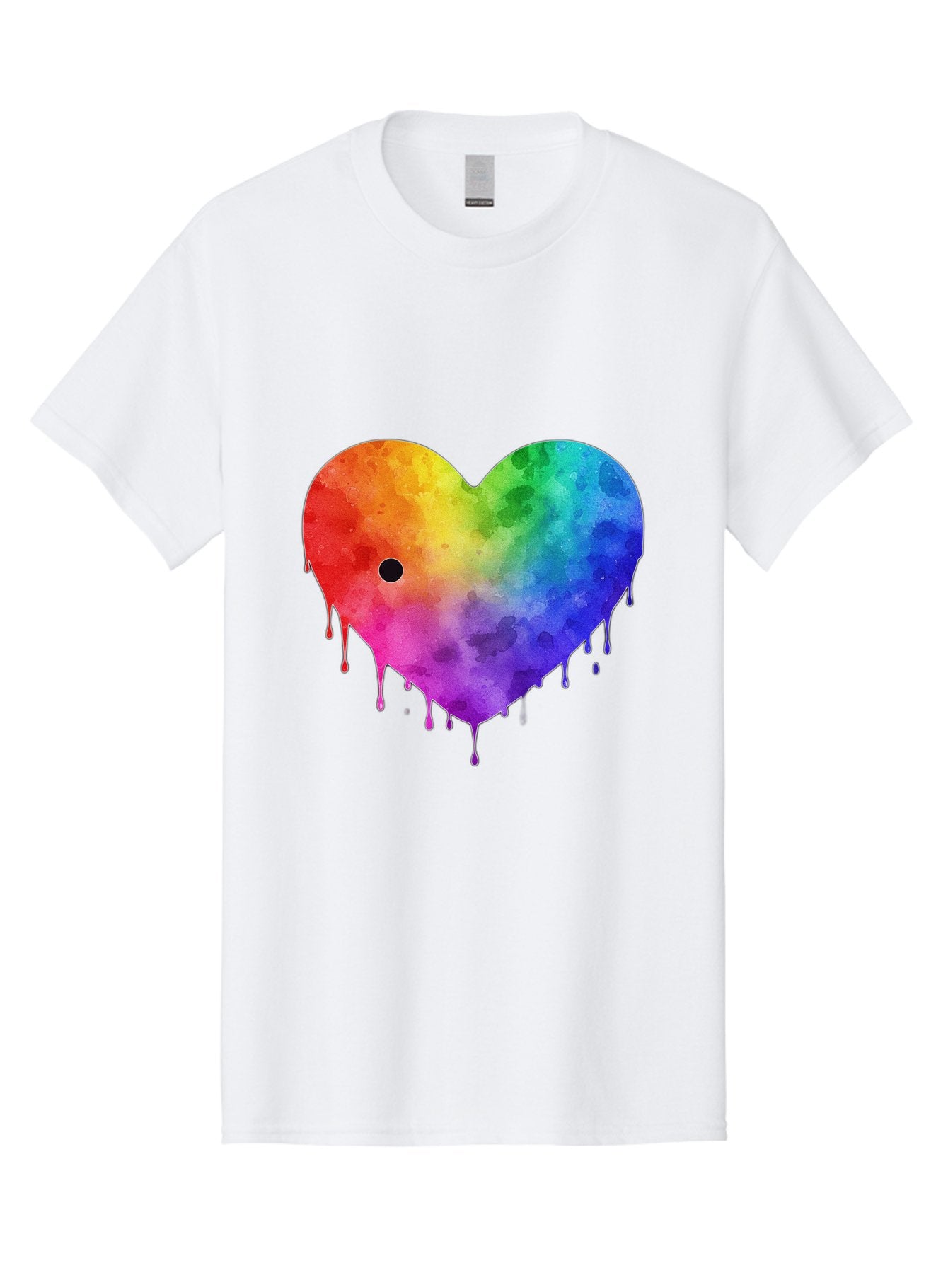 Rainbow-Heart-2 Men'S Graphic Tee, 100% Cotton, Comfortable Casual Summer Wear, Machine Washable, Vintage Camera, Old Camera, Antique Camera, Black Camera, Classic Photography, Photography Equipment, Nostalgic Device, Film Camera, Camera Art Baj732 5