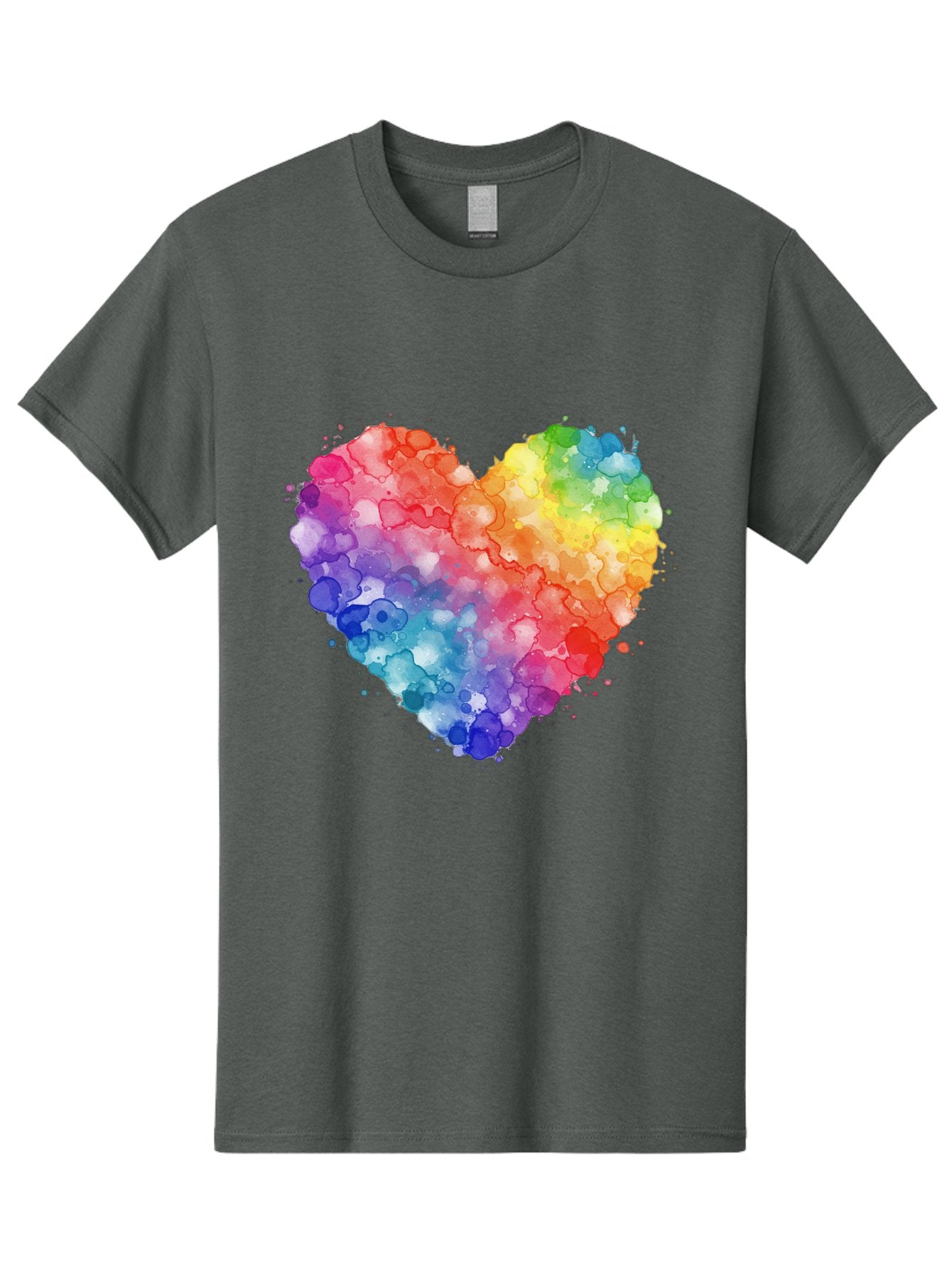 Rainbow-Heart-3 Men'S Graphic Tee, 100% Cotton, Comfortable Casual Summer Wear, Machine Washable, Vintage Camera, Old Camera, Antique Camera, Black Camera, Classic Photography, Photography Equipment, Nostalgic Device, Film Camera, Camera Art Baj733