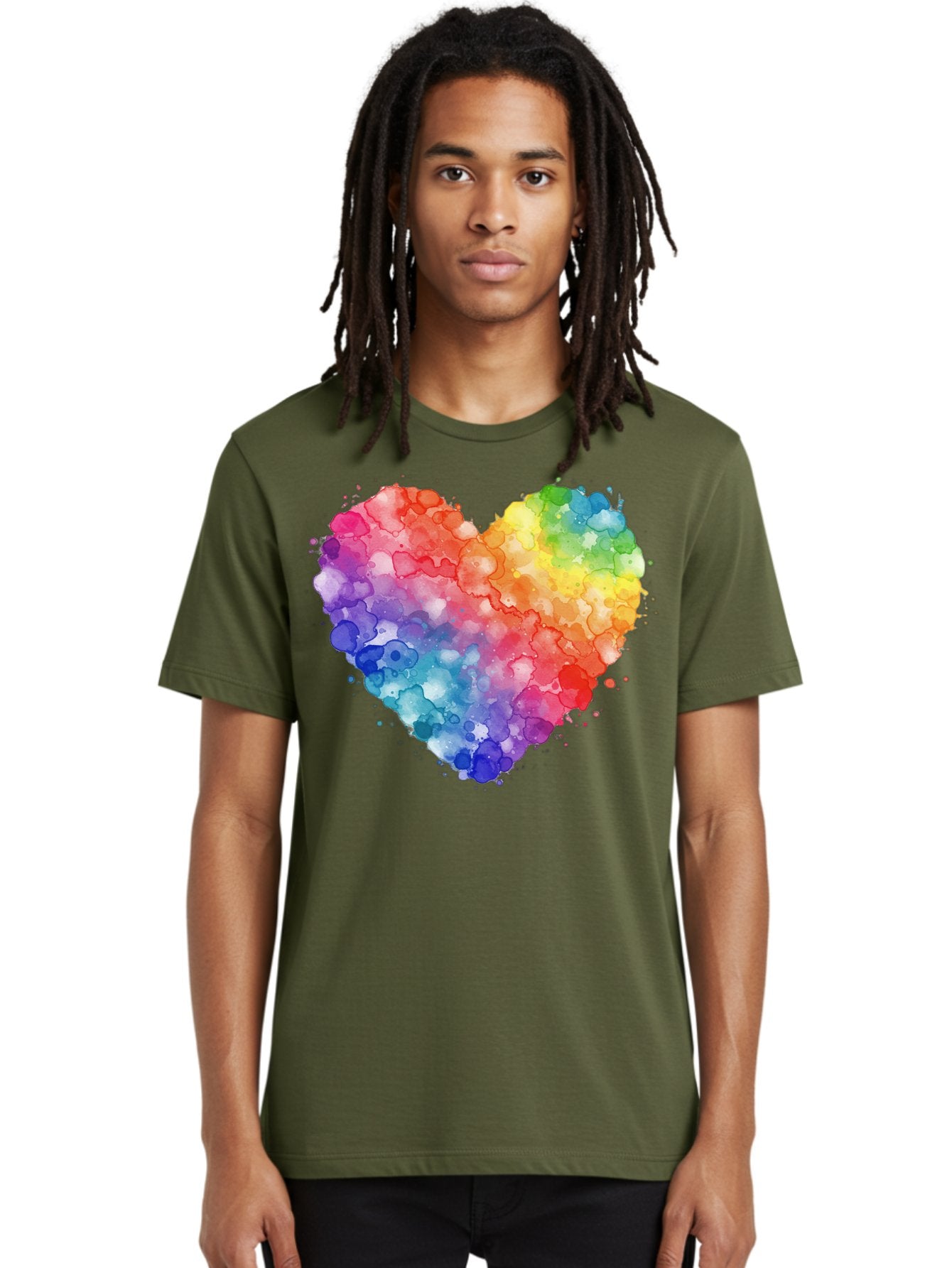 Rainbow-Heart-3 Men'S Graphic Tee, 100% Cotton, Comfortable Casual Summer Wear, Machine Washable, Vintage Camera, Old Camera, Antique Camera, Black Camera, Classic Photography, Photography Equipment, Nostalgic Device, Film Camera, Camera Art Baj733 17