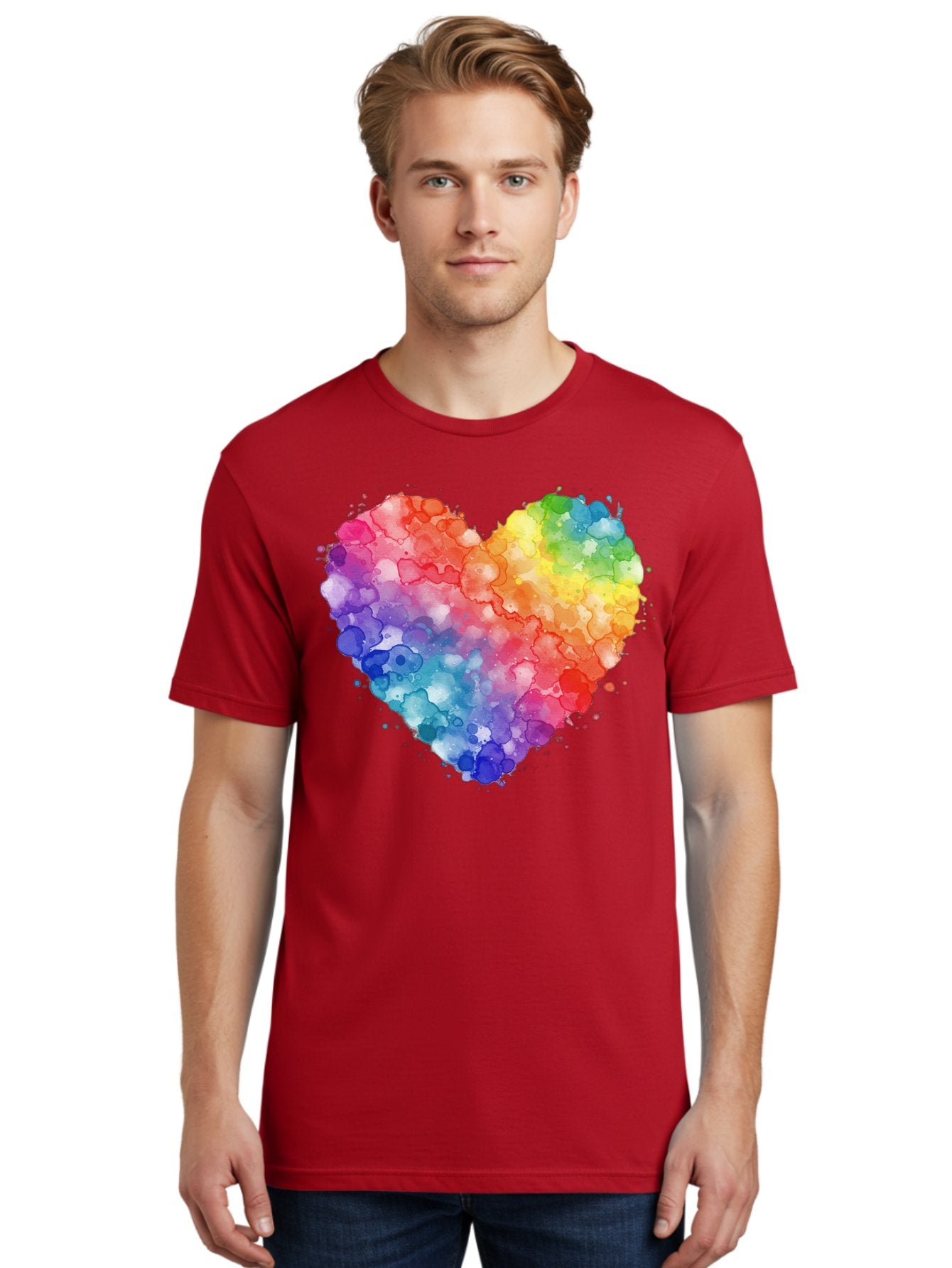 Rainbow-Heart-3 Men'S Graphic Tee, 100% Cotton, Comfortable Casual Summer Wear, Machine Washable, Vintage Camera, Old Camera, Antique Camera, Black Camera, Classic Photography, Photography Equipment, Nostalgic Device, Film Camera, Camera Art Baj733 26