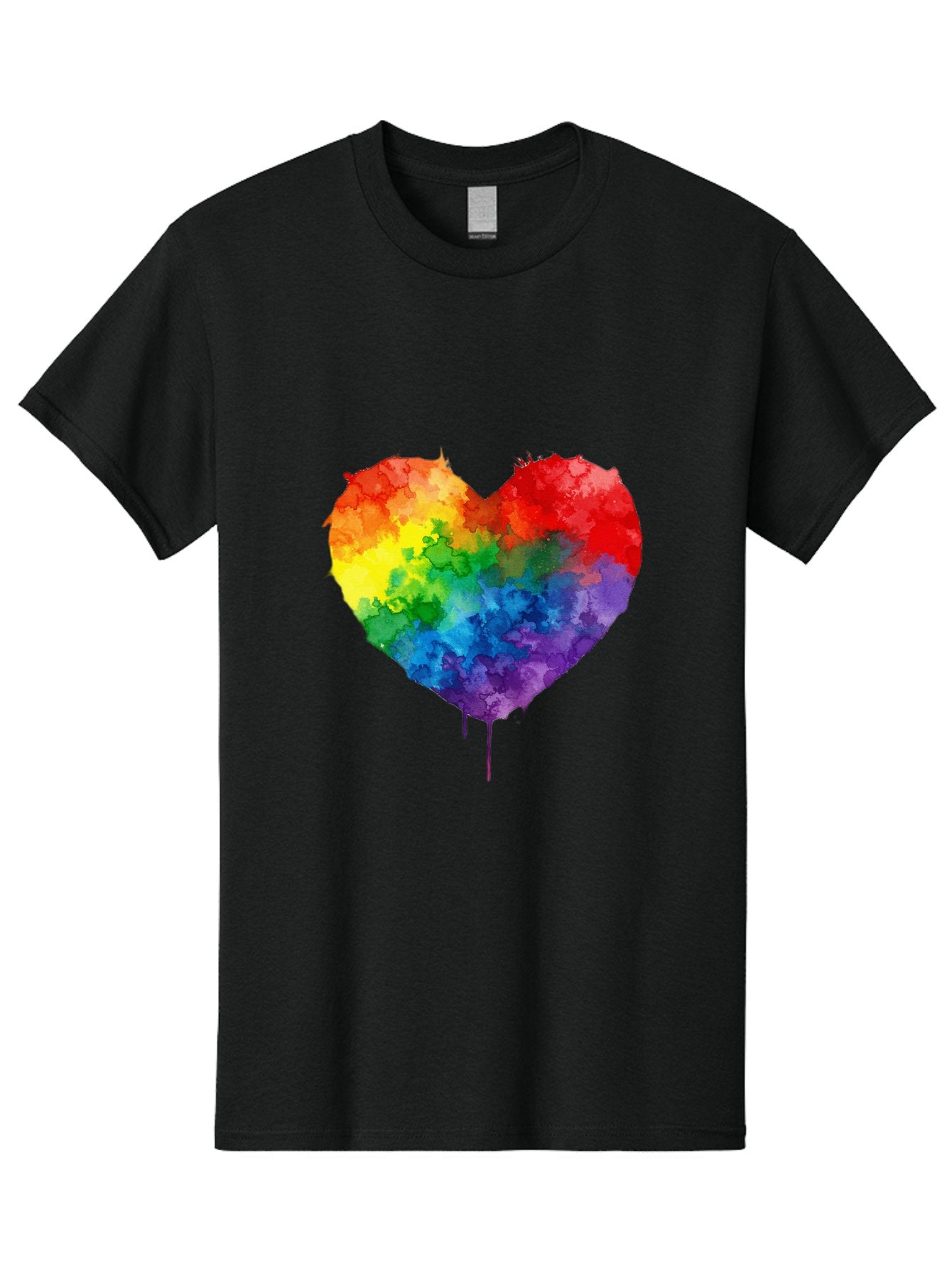 Rainbow-Heart-4 Men'S Graphic Tee, 100% Cotton, Comfortable Casual Summer Wear, Machine Washable, Vintage Camera, Old Camera, Antique Camera, Black Camera, Classic Photography, Photography Equipment, Nostalgic Device, Film Camera, Camera Art Baj734 4