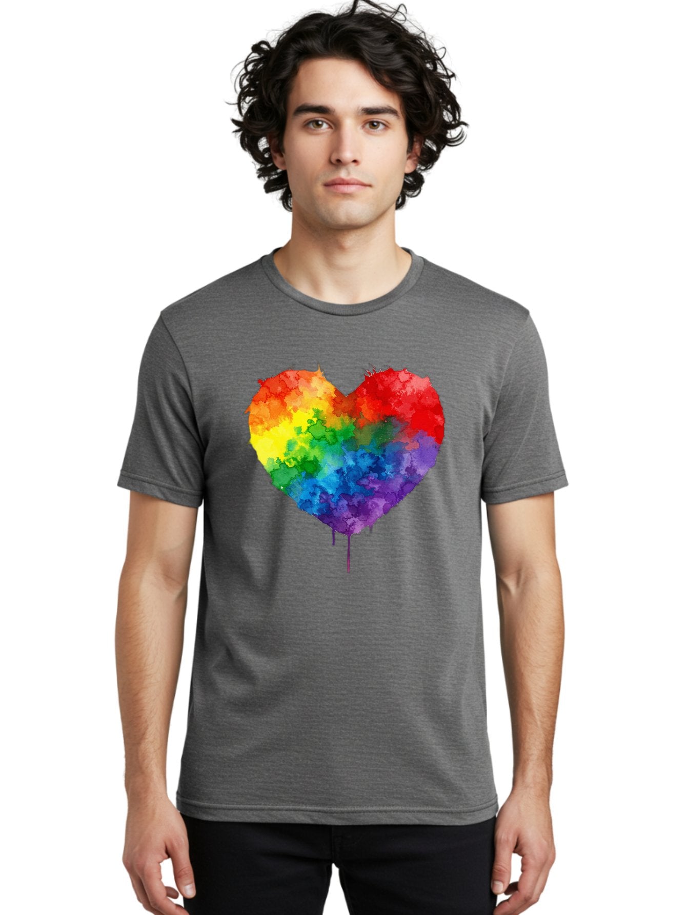 Rainbow-Heart-4 Men'S Graphic Tee, 100% Cotton, Comfortable Casual Summer Wear, Machine Washable, Vintage Camera, Old Camera, Antique Camera, Black Camera, Classic Photography, Photography Equipment, Nostalgic Device, Film Camera, Camera Art Baj734 25
