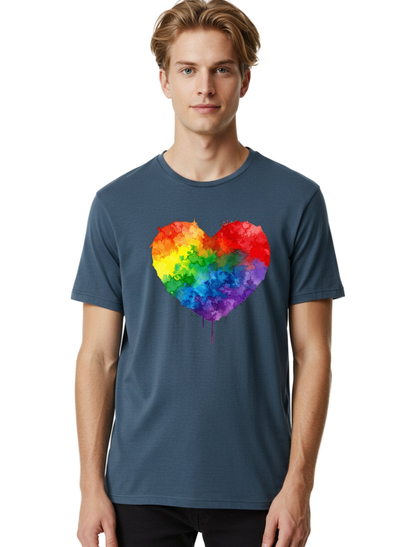 Rainbow-Heart-4 Men'S Graphic Tee, 100% Cotton, Comfortable Casual Summer Wear, Machine Washable, Vintage Camera, Old Camera, Antique Camera, Black Camera, Classic Photography, Photography Equipment, Nostalgic Device, Film Camera, Camera Art Baj734 30