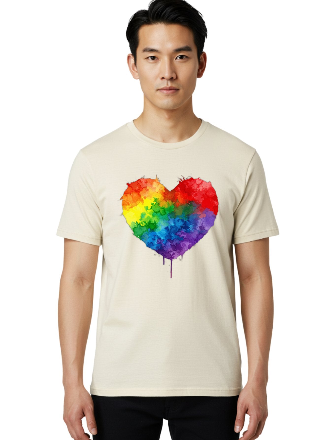Rainbow-Heart-4 Men'S Graphic Tee, 100% Cotton, Comfortable Casual Summer Wear, Machine Washable, Vintage Camera, Old Camera, Antique Camera, Black Camera, Classic Photography, Photography Equipment, Nostalgic Device, Film Camera, Camera Art Baj734 16