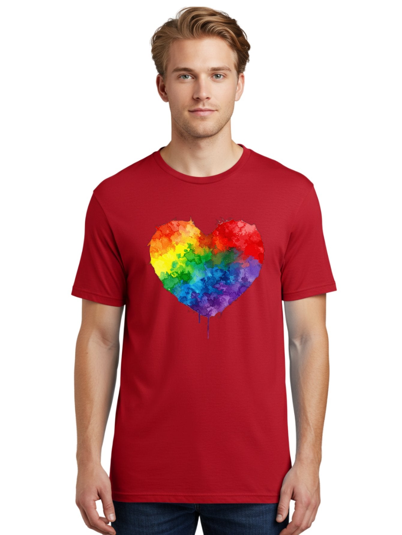 Rainbow-Heart-4 Men'S Graphic Tee, 100% Cotton, Comfortable Casual Summer Wear, Machine Washable, Vintage Camera, Old Camera, Antique Camera, Black Camera, Classic Photography, Photography Equipment, Nostalgic Device, Film Camera, Camera Art Baj734 20