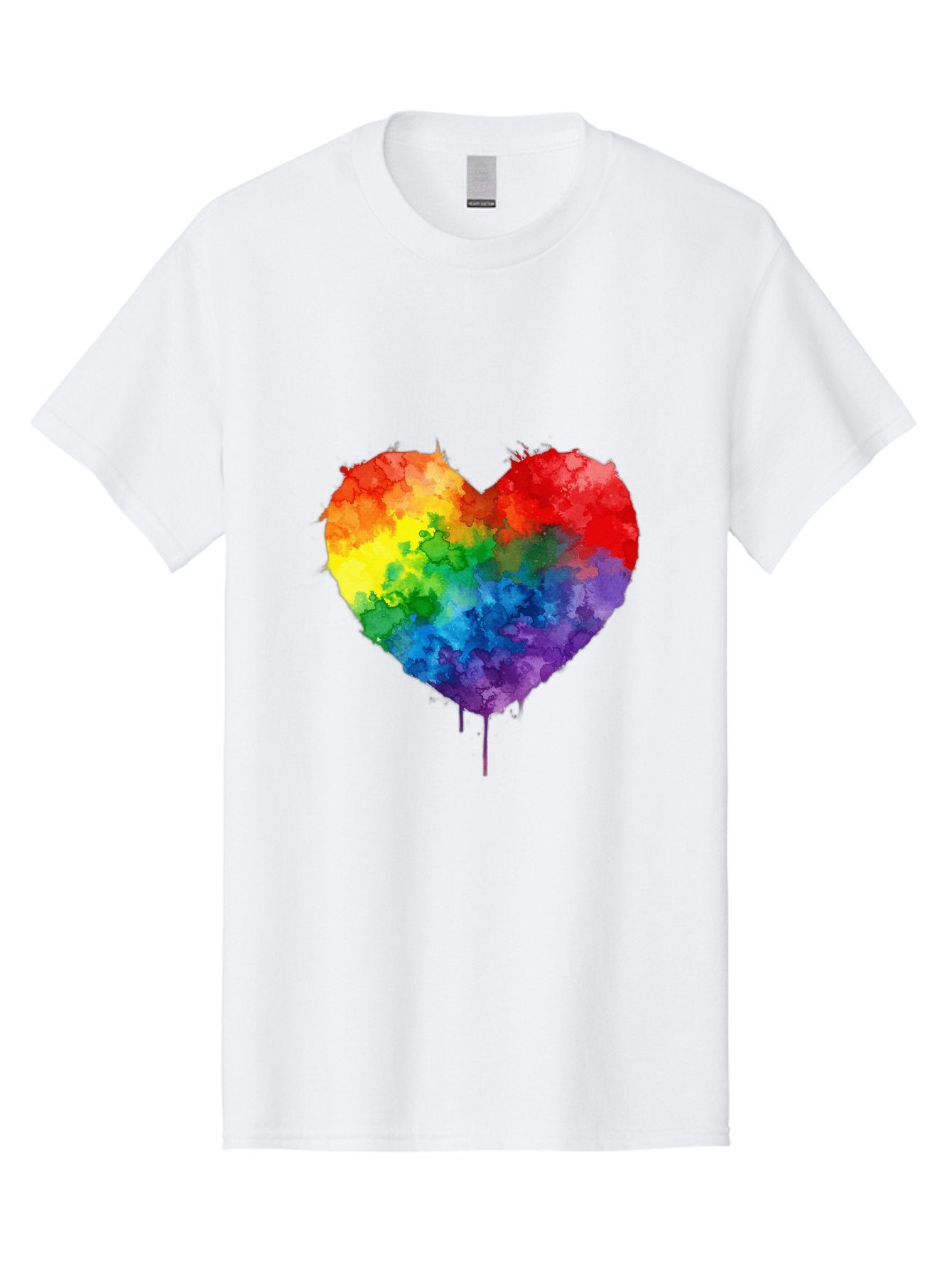 Rainbow-Heart-4 Men'S Graphic Tee, 100% Cotton, Comfortable Casual Summer Wear, Machine Washable, Vintage Camera, Old Camera, Antique Camera, Black Camera, Classic Photography, Photography Equipment, Nostalgic Device, Film Camera, Camera Art Baj734