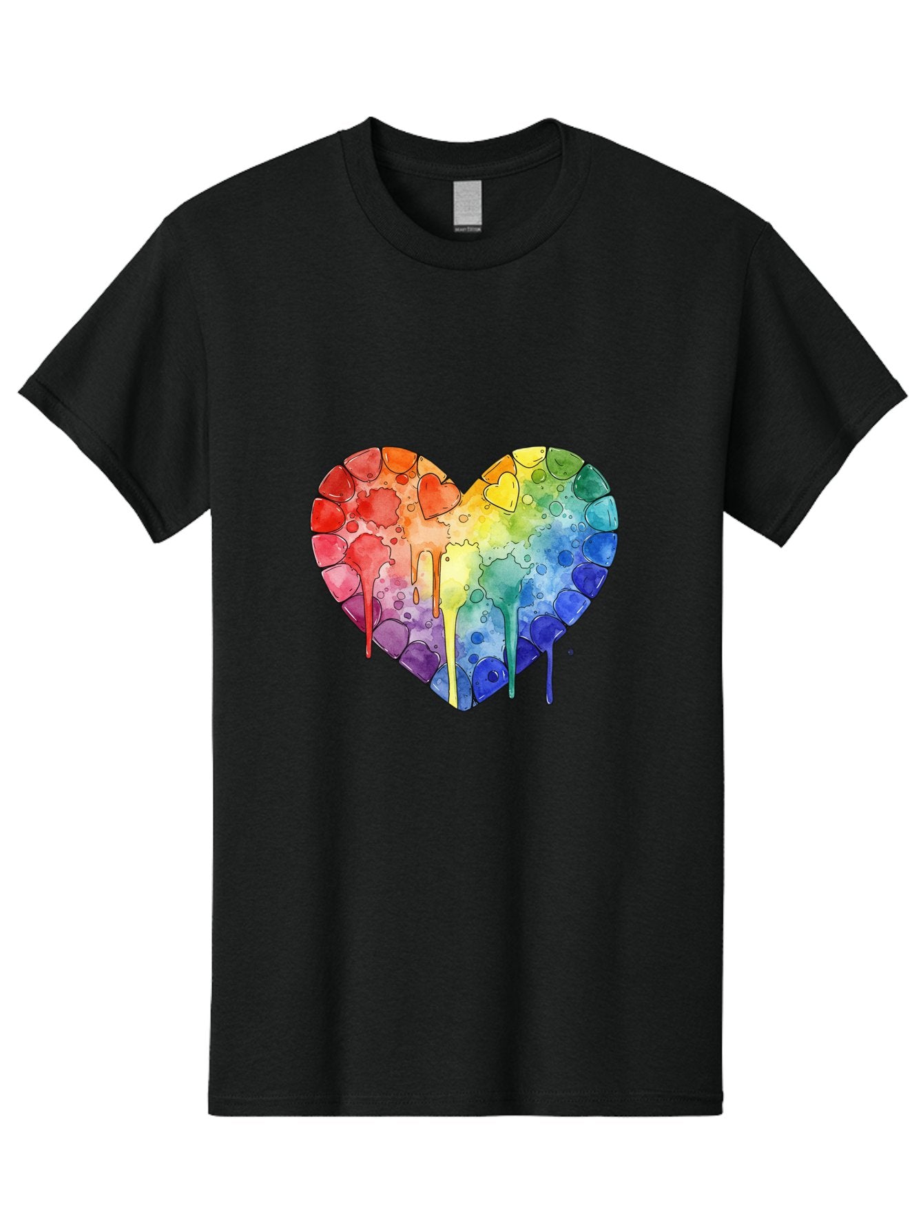 Rainbow-Heart-5 Men'S Graphic Tee, 100% Cotton, Comfortable Casual Summer Wear, Machine Washable, Vintage Camera, Old Camera, Antique Camera, Black Camera, Classic Photography, Photography Equipment, Nostalgic Device, Film Camera, Camera Art Baj735 12