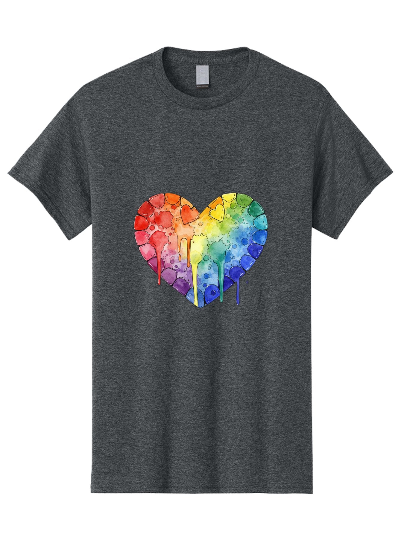 Rainbow-Heart-5 Men'S Graphic Tee, 100% Cotton, Comfortable Casual Summer Wear, Machine Washable, Vintage Camera, Old Camera, Antique Camera, Black Camera, Classic Photography, Photography Equipment, Nostalgic Device, Film Camera, Camera Art Baj735 4