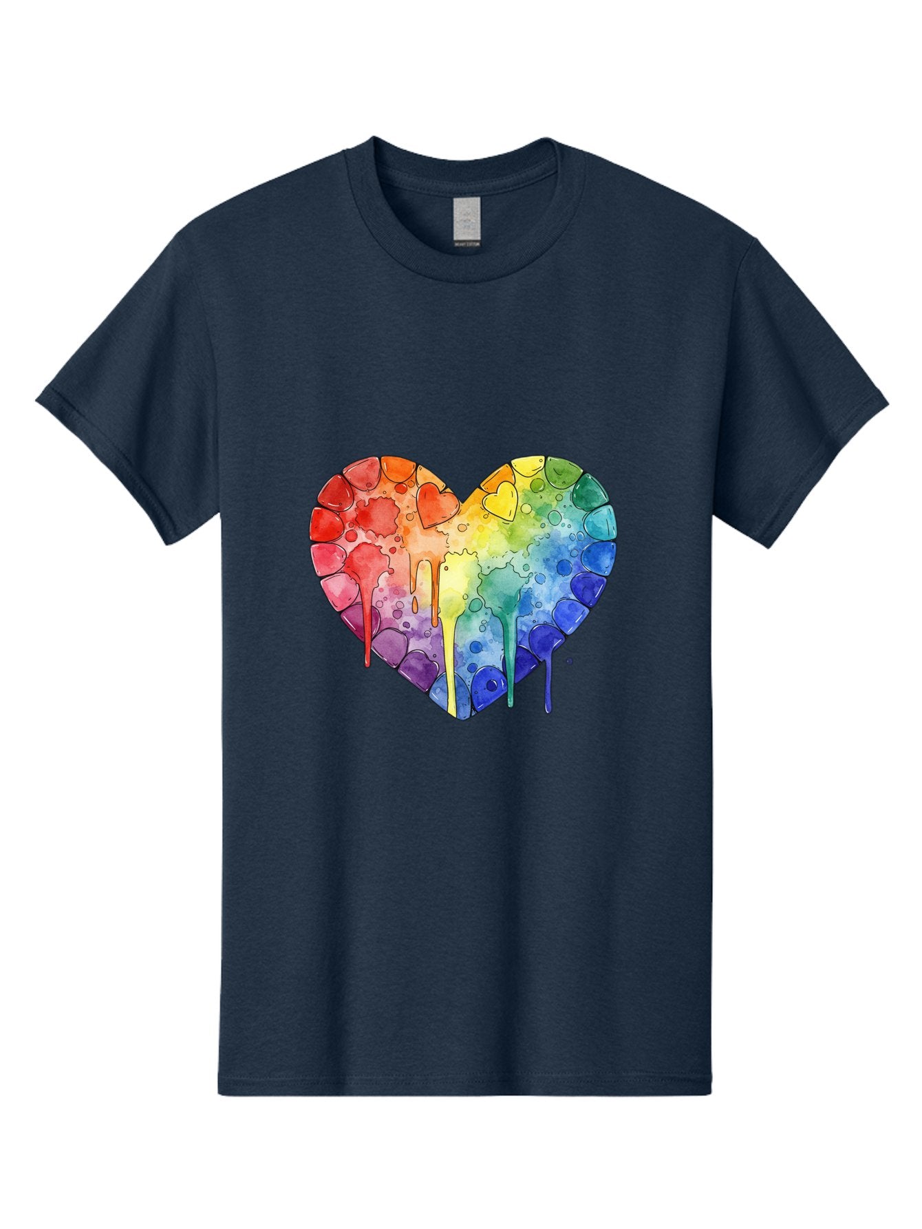 Rainbow-Heart-5 Men'S Graphic Tee, 100% Cotton, Comfortable Casual Summer Wear, Machine Washable, Vintage Camera, Old Camera, Antique Camera, Black Camera, Classic Photography, Photography Equipment, Nostalgic Device, Film Camera, Camera Art Baj735