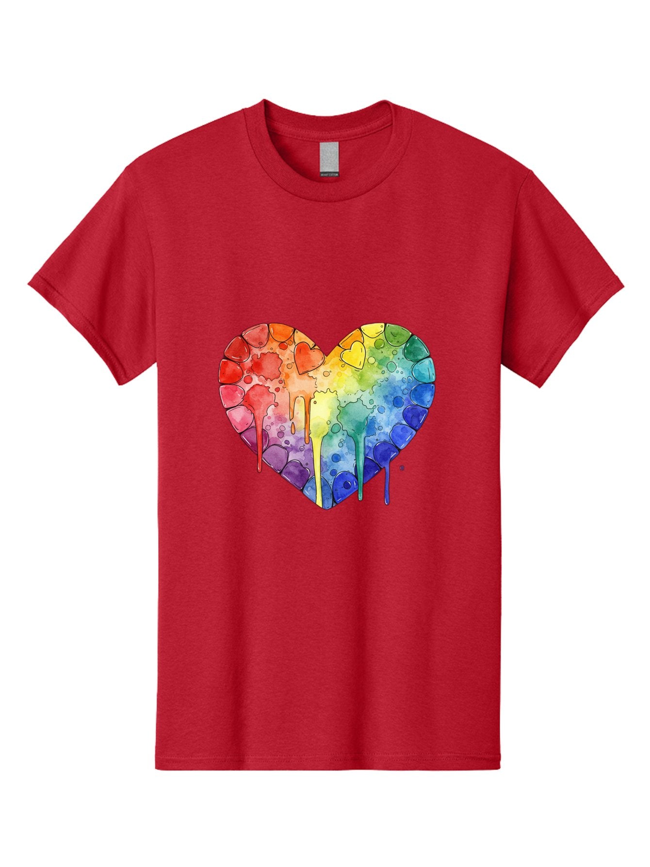 Rainbow-Heart-5 Men'S Graphic Tee, 100% Cotton, Comfortable Casual Summer Wear, Machine Washable, Vintage Camera, Old Camera, Antique Camera, Black Camera, Classic Photography, Photography Equipment, Nostalgic Device, Film Camera, Camera Art Baj735 7