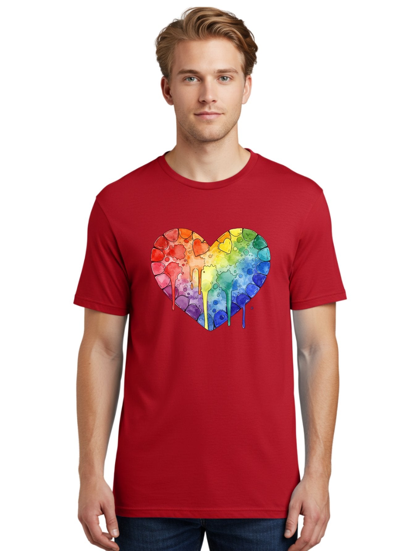 Rainbow-Heart-5 Men'S Graphic Tee, 100% Cotton, Comfortable Casual Summer Wear, Machine Washable, Vintage Camera, Old Camera, Antique Camera, Black Camera, Classic Photography, Photography Equipment, Nostalgic Device, Film Camera, Camera Art Baj735 16