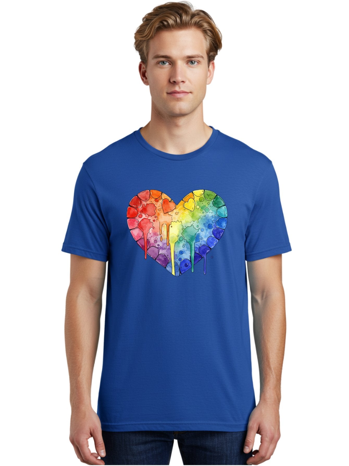 Rainbow-Heart-5 Men'S Graphic Tee, 100% Cotton, Comfortable Casual Summer Wear, Machine Washable, Vintage Camera, Old Camera, Antique Camera, Black Camera, Classic Photography, Photography Equipment, Nostalgic Device, Film Camera, Camera Art Baj735 24