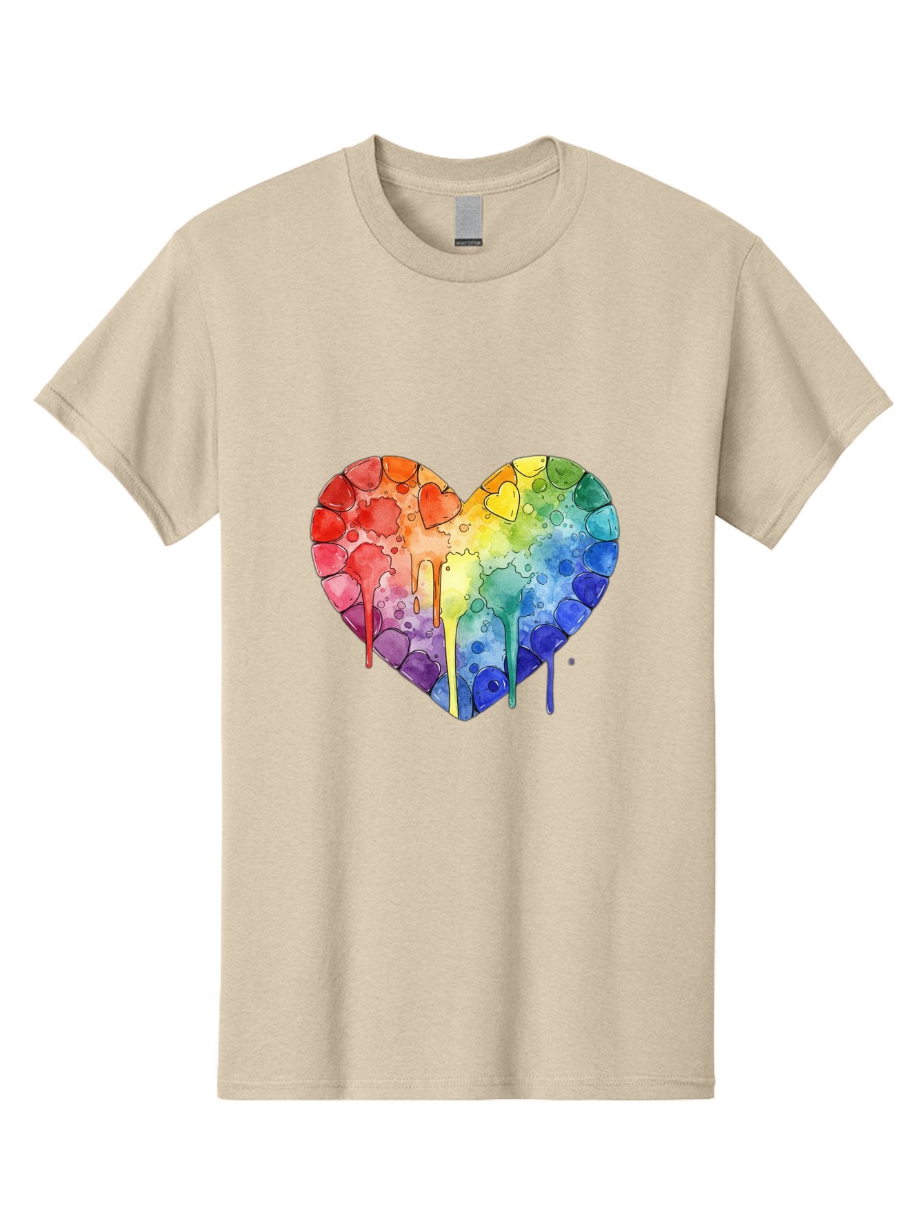 Rainbow-Heart-5 Men'S Graphic Tee, 100% Cotton, Comfortable Casual Summer Wear, Machine Washable, Vintage Camera, Old Camera, Antique Camera, Black Camera, Classic Photography, Photography Equipment, Nostalgic Device, Film Camera, Camera Art Baj735 5