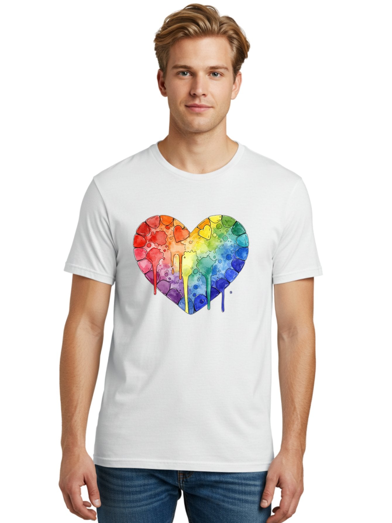 Rainbow-Heart-5 Men'S Graphic Tee, 100% Cotton, Comfortable Casual Summer Wear, Machine Washable, Vintage Camera, Old Camera, Antique Camera, Black Camera, Classic Photography, Photography Equipment, Nostalgic Device, Film Camera, Camera Art Baj735 29