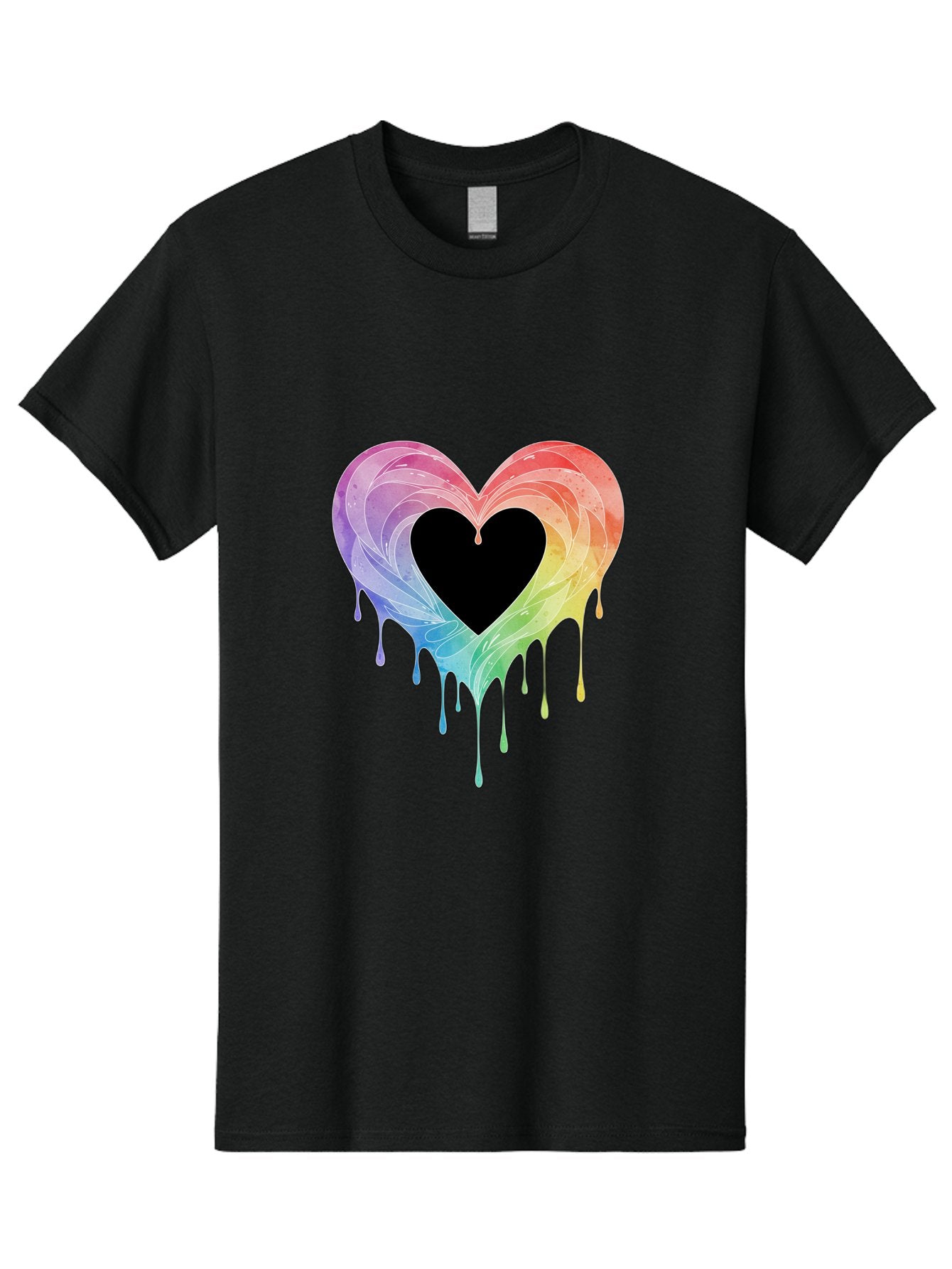 Rainbow-Heart-6 Men'S Graphic Tee, 100% Cotton, Comfortable Casual Summer Wear, Machine Washable, Vintage Camera, Old Camera, Antique Camera, Black Camera, Classic Photography, Photography Equipment, Nostalgic Device, Film Camera, Camera Art Baj736 8