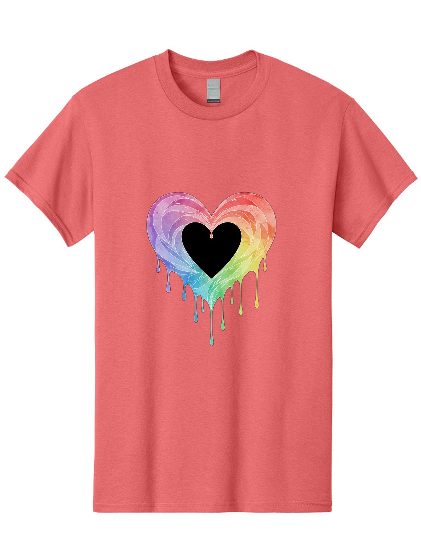 Rainbow-Heart-6 Men'S Graphic Tee, 100% Cotton, Comfortable Casual Summer Wear, Machine Washable, Vintage Camera, Old Camera, Antique Camera, Black Camera, Classic Photography, Photography Equipment, Nostalgic Device, Film Camera, Camera Art Baj736 5