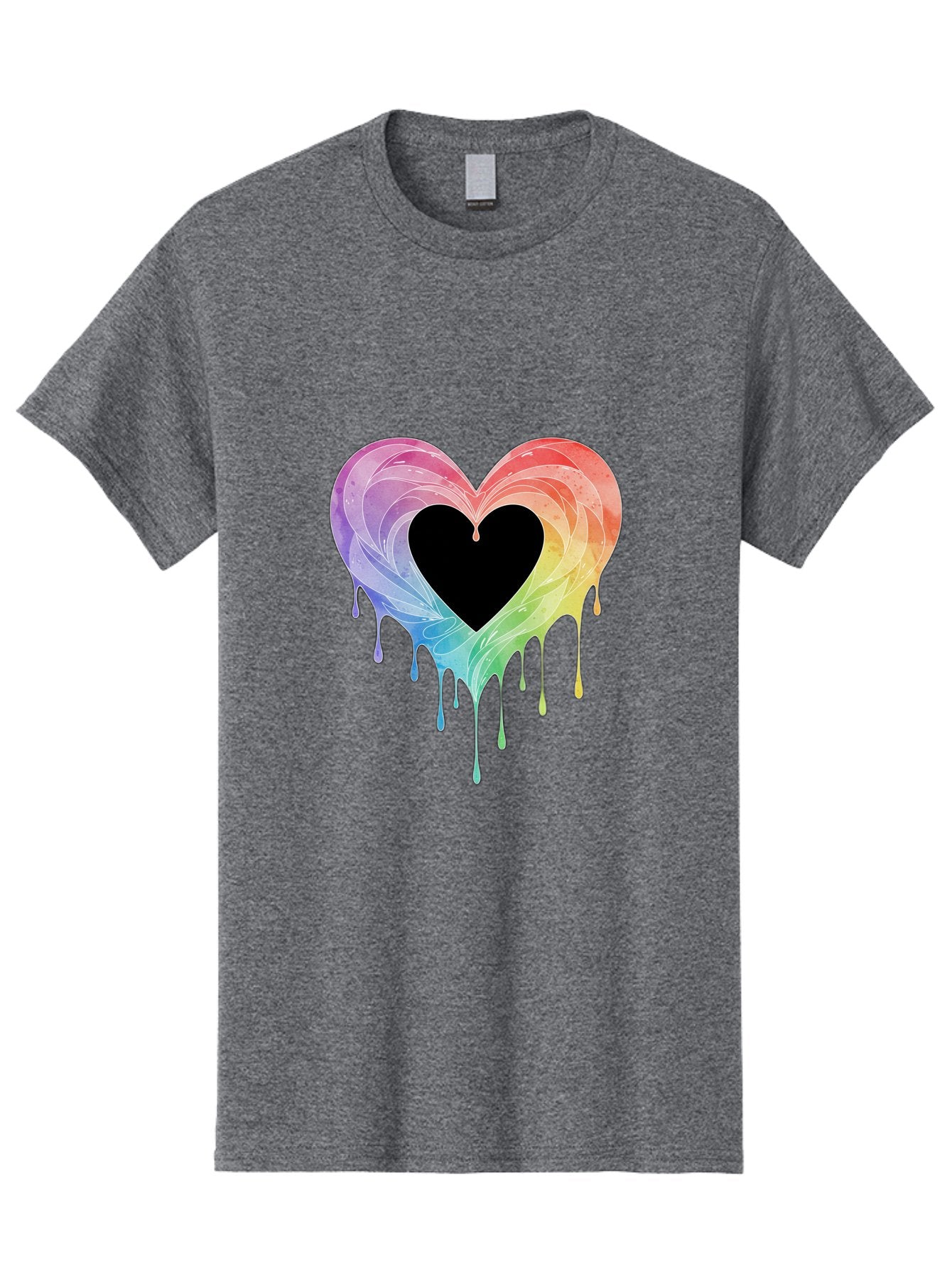 Rainbow-Heart-6 Men'S Graphic Tee, 100% Cotton, Comfortable Casual Summer Wear, Machine Washable, Vintage Camera, Old Camera, Antique Camera, Black Camera, Classic Photography, Photography Equipment, Nostalgic Device, Film Camera, Camera Art Baj736 7