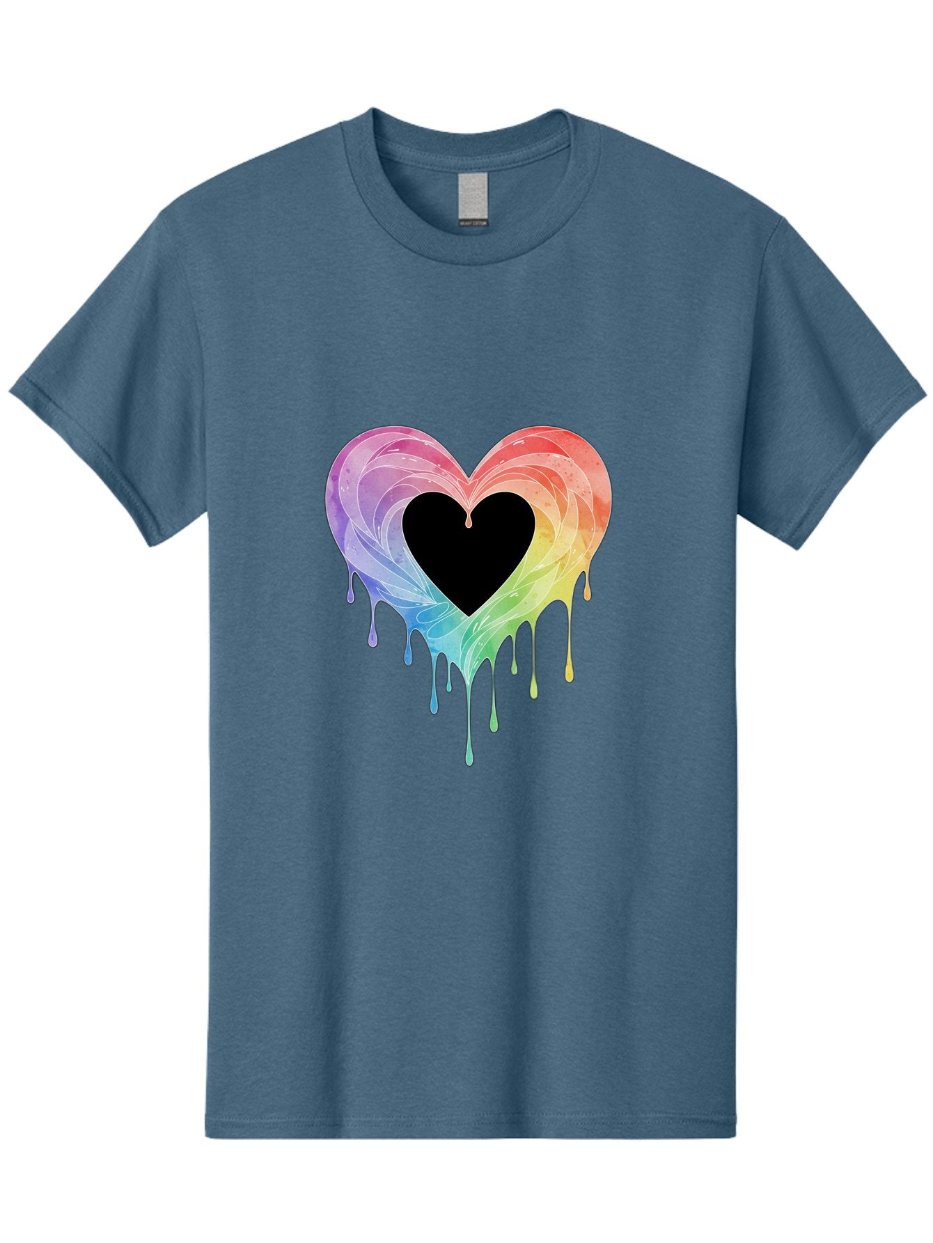 Rainbow-Heart-6 Men'S Graphic Tee, 100% Cotton, Comfortable Casual Summer Wear, Machine Washable, Vintage Camera, Old Camera, Antique Camera, Black Camera, Classic Photography, Photography Equipment, Nostalgic Device, Film Camera, Camera Art Baj736 6