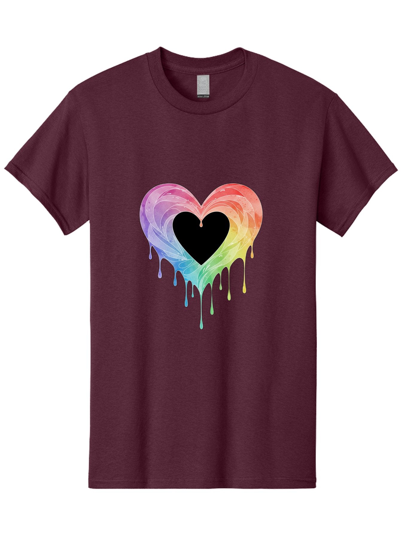 Rainbow-Heart-6 Men'S Graphic Tee, 100% Cotton, Comfortable Casual Summer Wear, Machine Washable, Vintage Camera, Old Camera, Antique Camera, Black Camera, Classic Photography, Photography Equipment, Nostalgic Device, Film Camera, Camera Art Baj736 4
