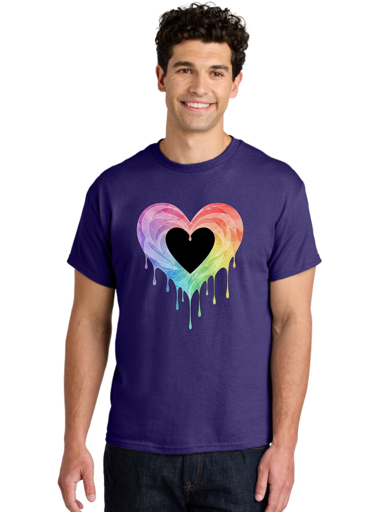 Rainbow-Heart-6 Men'S Graphic Tee, 100% Cotton, Comfortable Casual Summer Wear, Machine Washable, Vintage Camera, Old Camera, Antique Camera, Black Camera, Classic Photography, Photography Equipment, Nostalgic Device, Film Camera, Camera Art Baj736 19