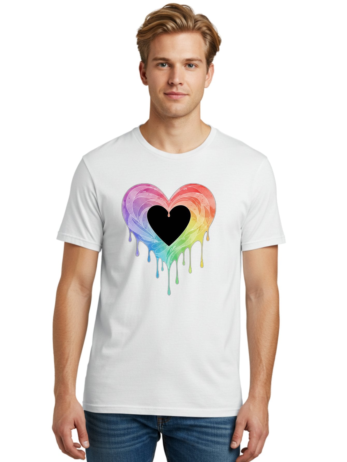 Rainbow-Heart-6 Men'S Graphic Tee, 100% Cotton, Comfortable Casual Summer Wear, Machine Washable, Vintage Camera, Old Camera, Antique Camera, Black Camera, Classic Photography, Photography Equipment, Nostalgic Device, Film Camera, Camera Art Baj736 27