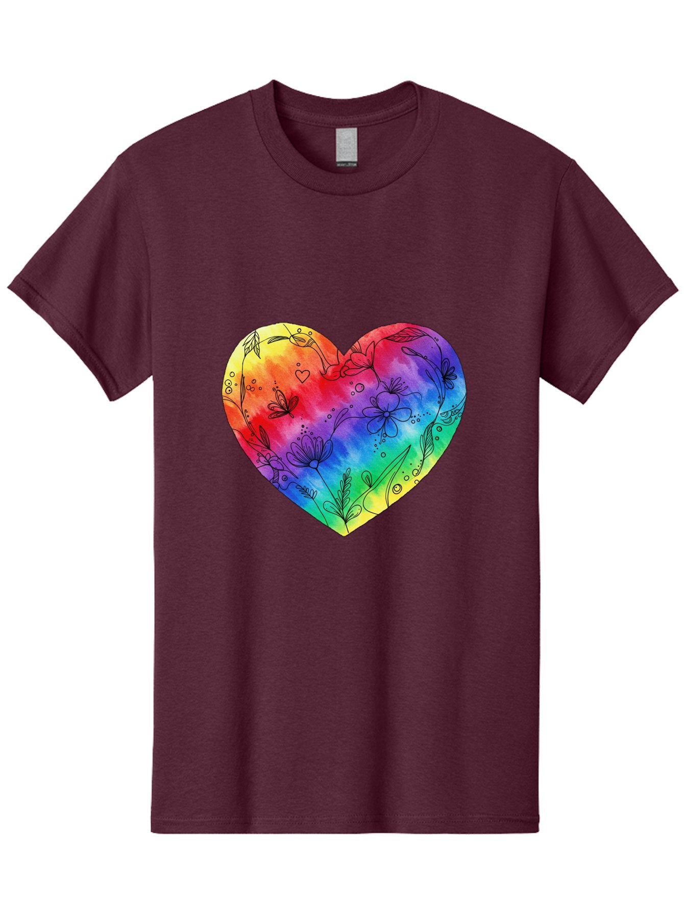 Rainbow-Heart-7 Men'S Graphic Tee, 100% Cotton, Comfortable Casual Summer Wear, Machine Washable, Vintage Camera, Old Camera, Antique Camera, Black Camera, Classic Photography, Photography Equipment, Nostalgic Device, Film Camera, Camera Art Baj737 13